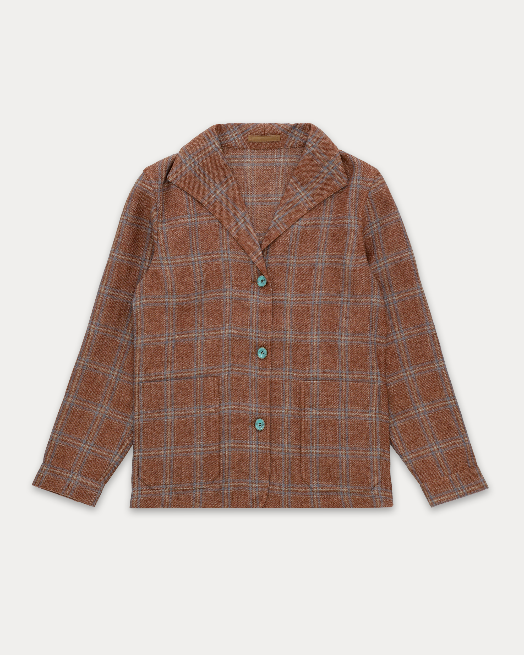 Scotland Checkered Linen and Cotton Classic Jacket
