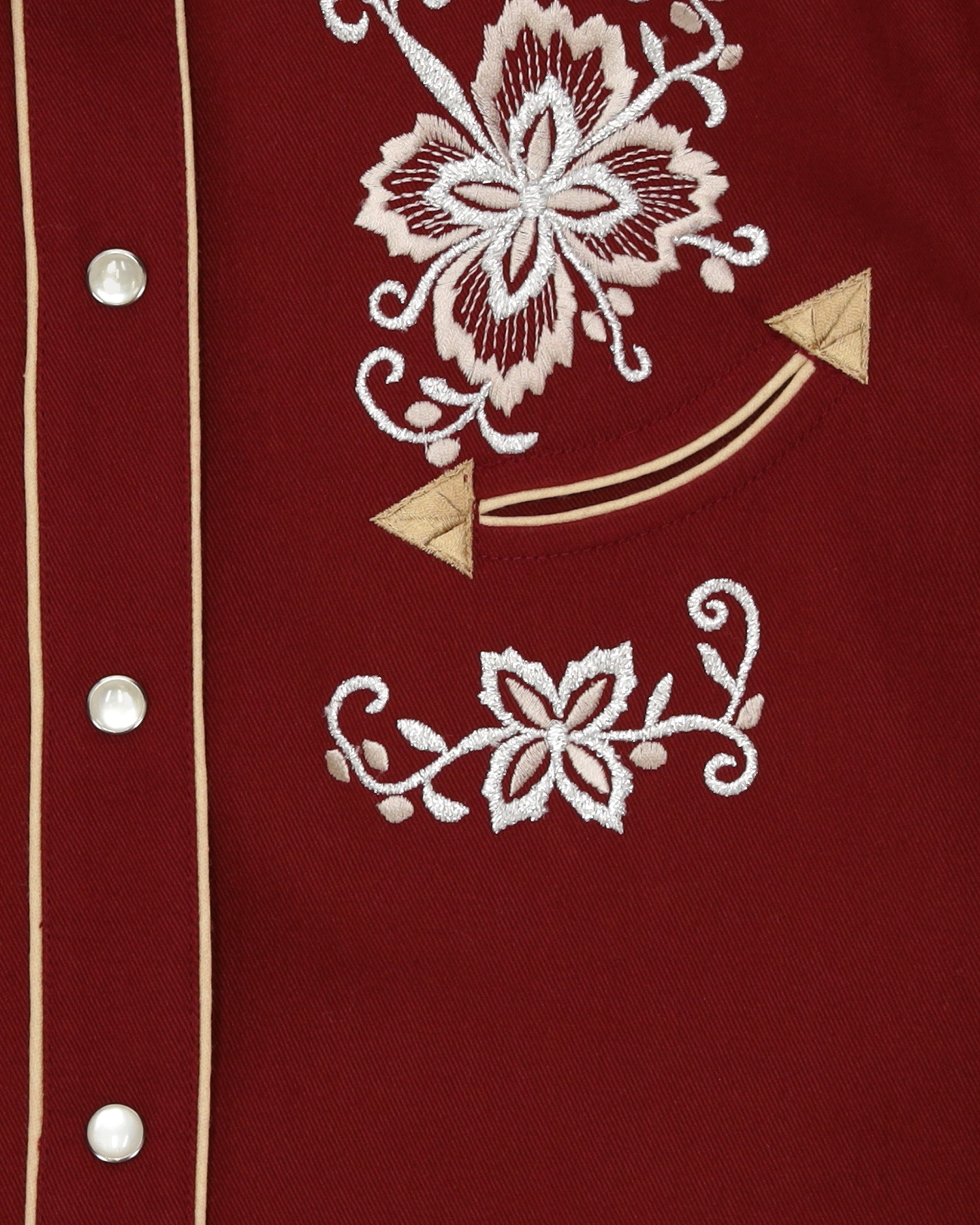 Taissa Camicia Ricamata in Twill di Cotone