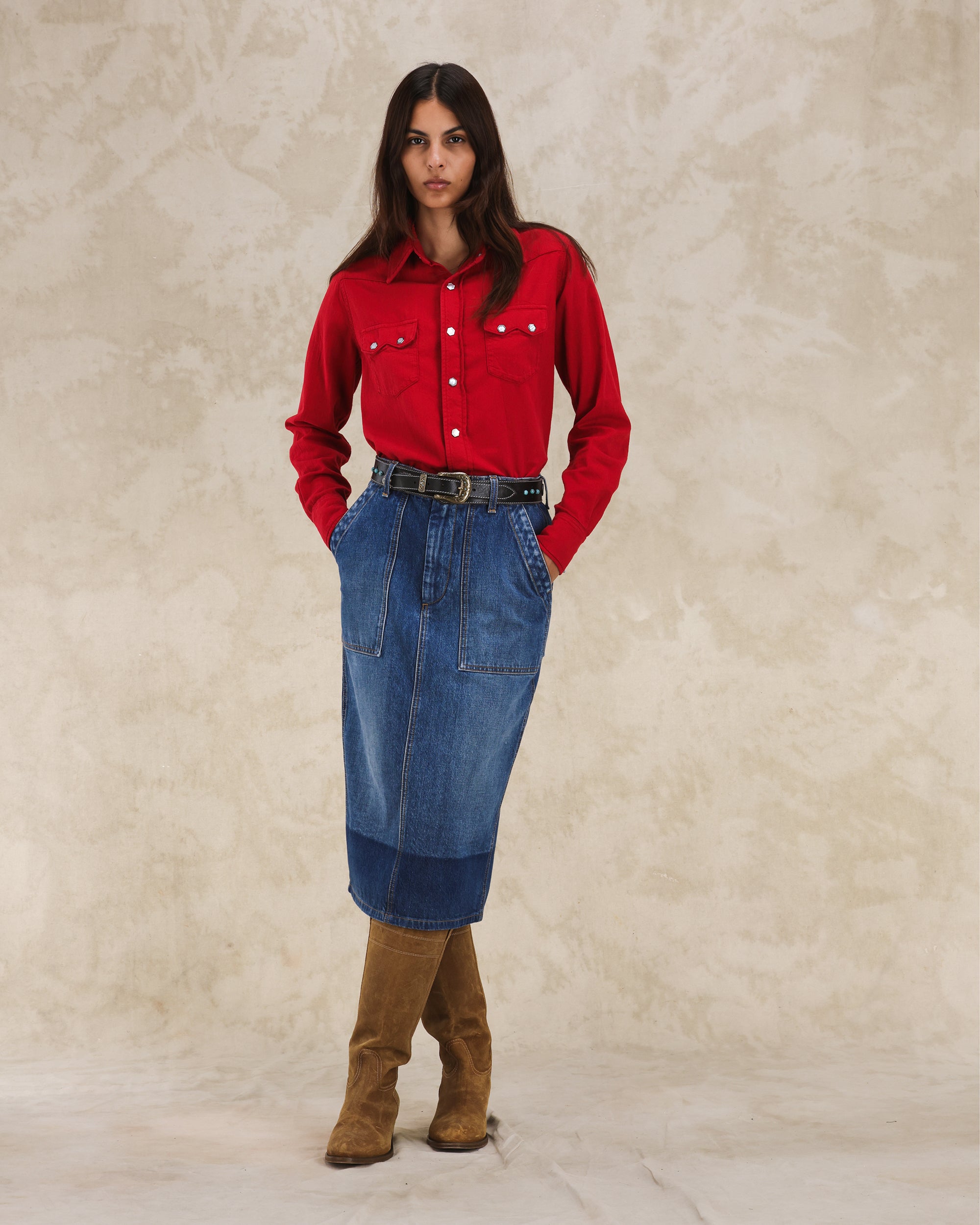 Toledo Camicia Texana In Cotone