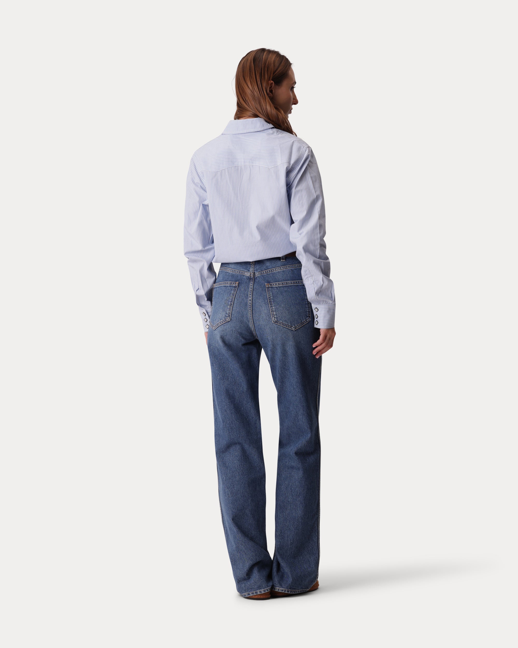Toledo Camicia Texana In Cotone con Motivo a Righe