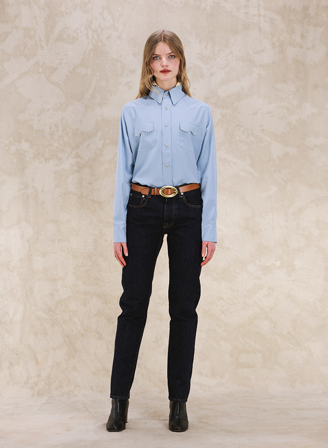 Toledo Camicia Texana In Seta