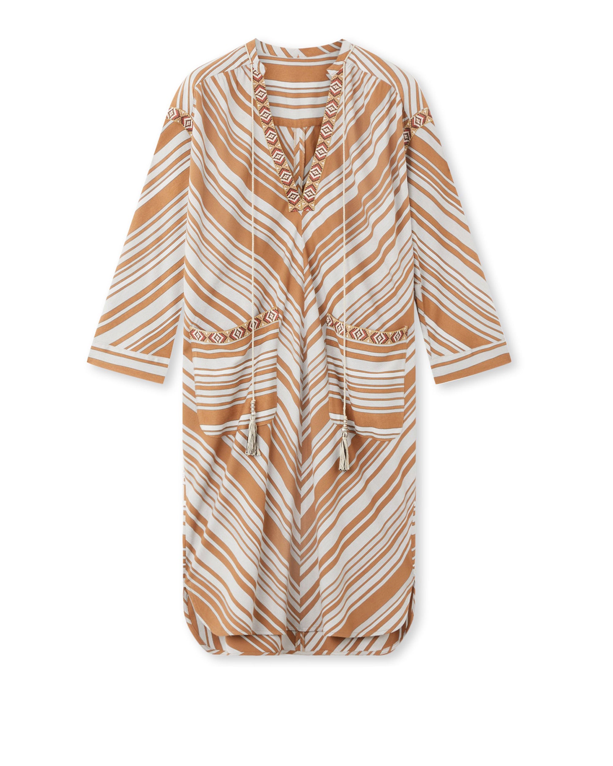 Afsar Abito Midi con Motivo Geometrico