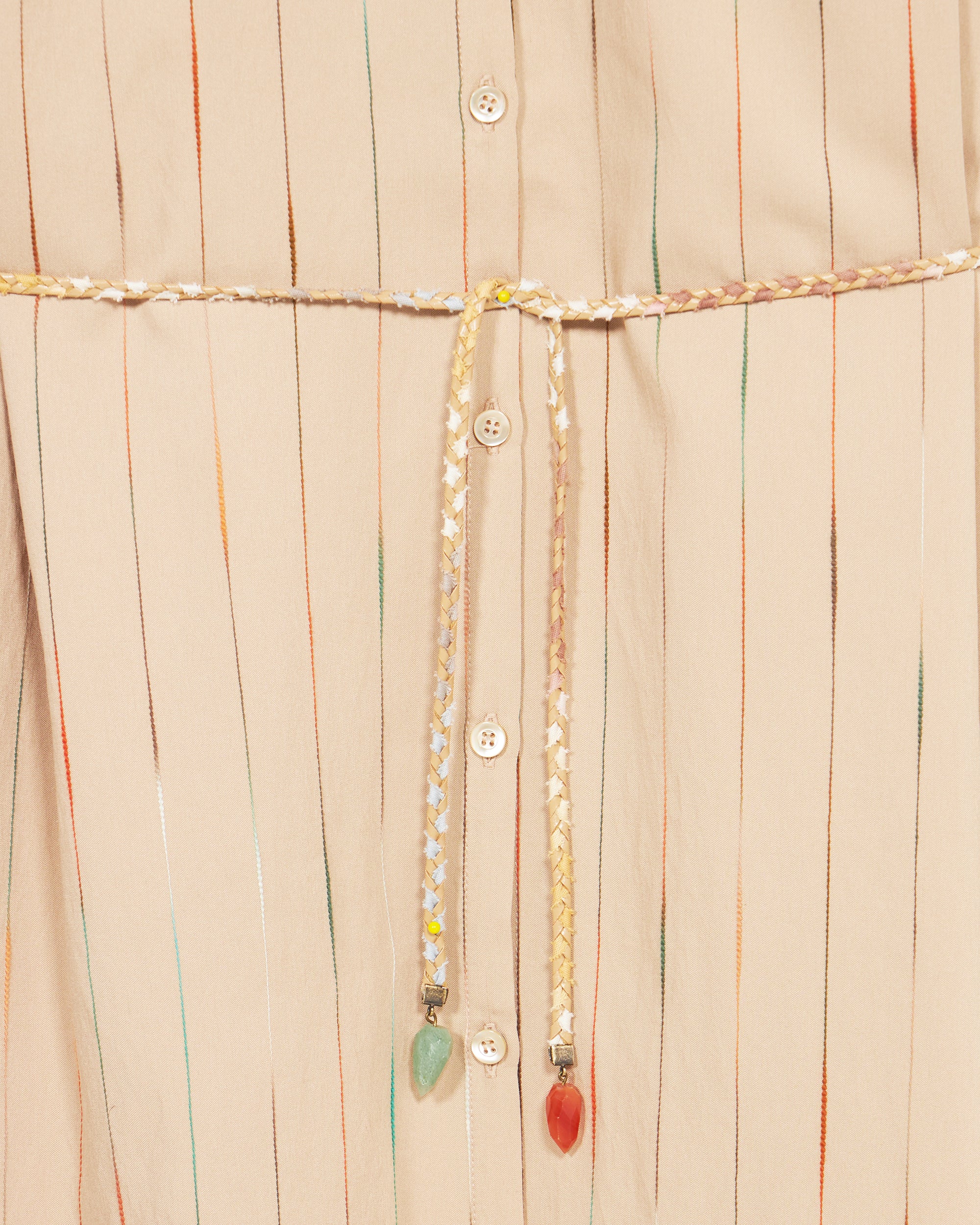 Vera Abito con Ricami con Motivo a Righe