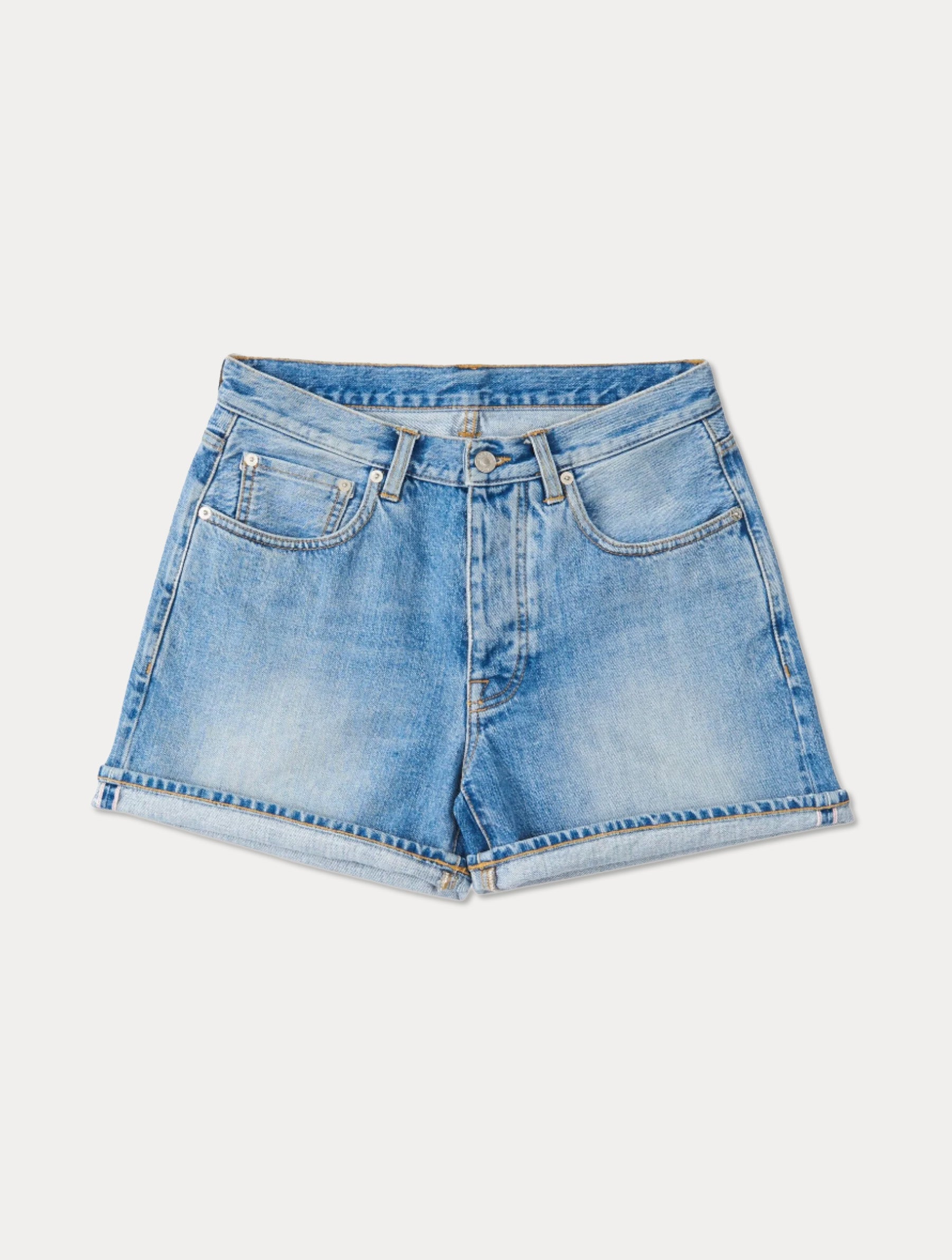 Winonaj Japan Selvedge Denim Shorts Bleach Wash