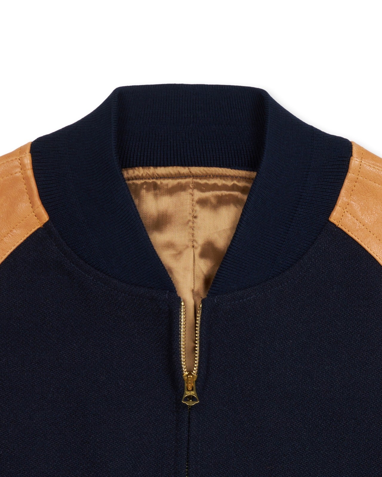 Boston Bomber Con Maniche In Pelle