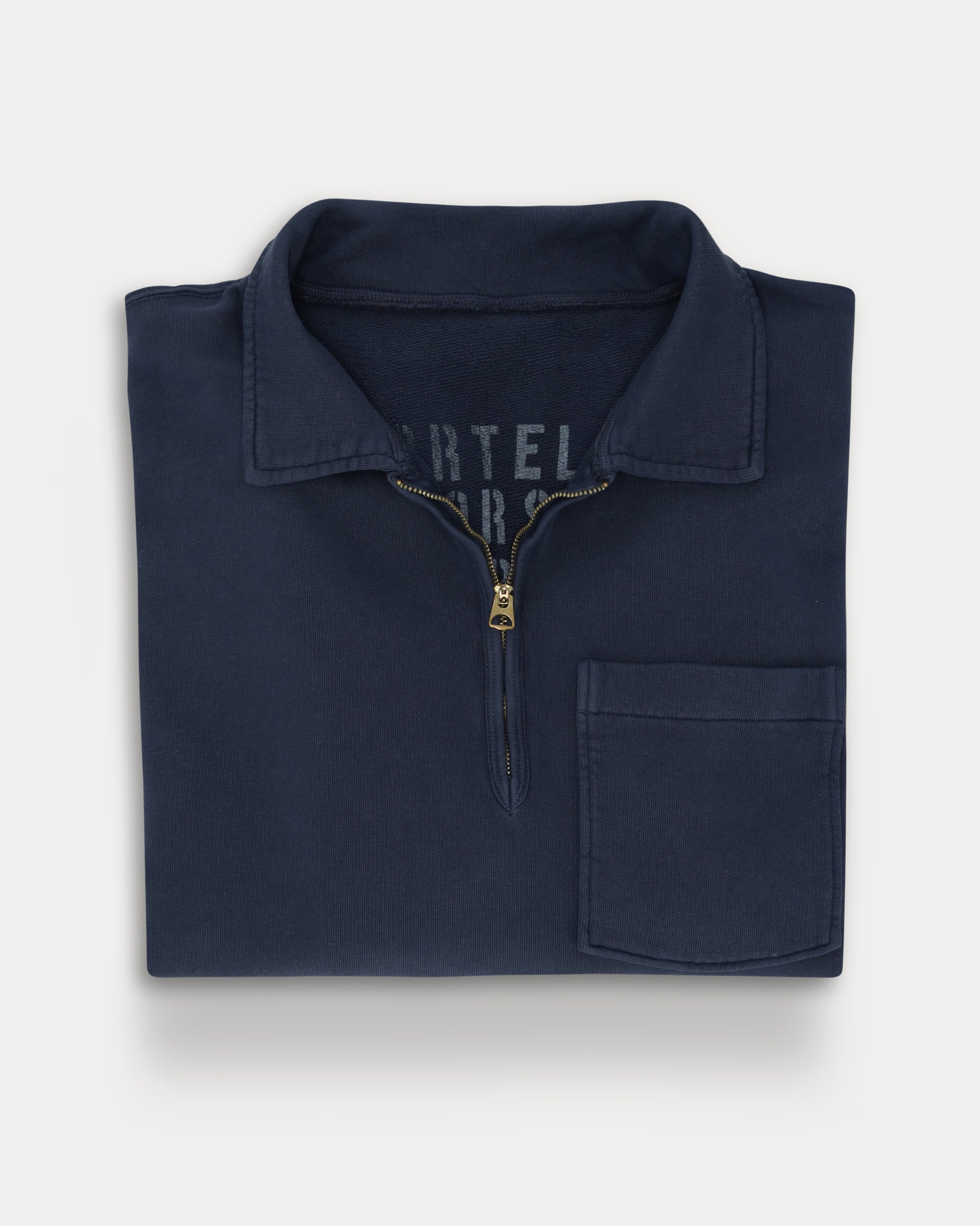 Yale Brushed Jersey Quarter Zip Collared Sweatshirt