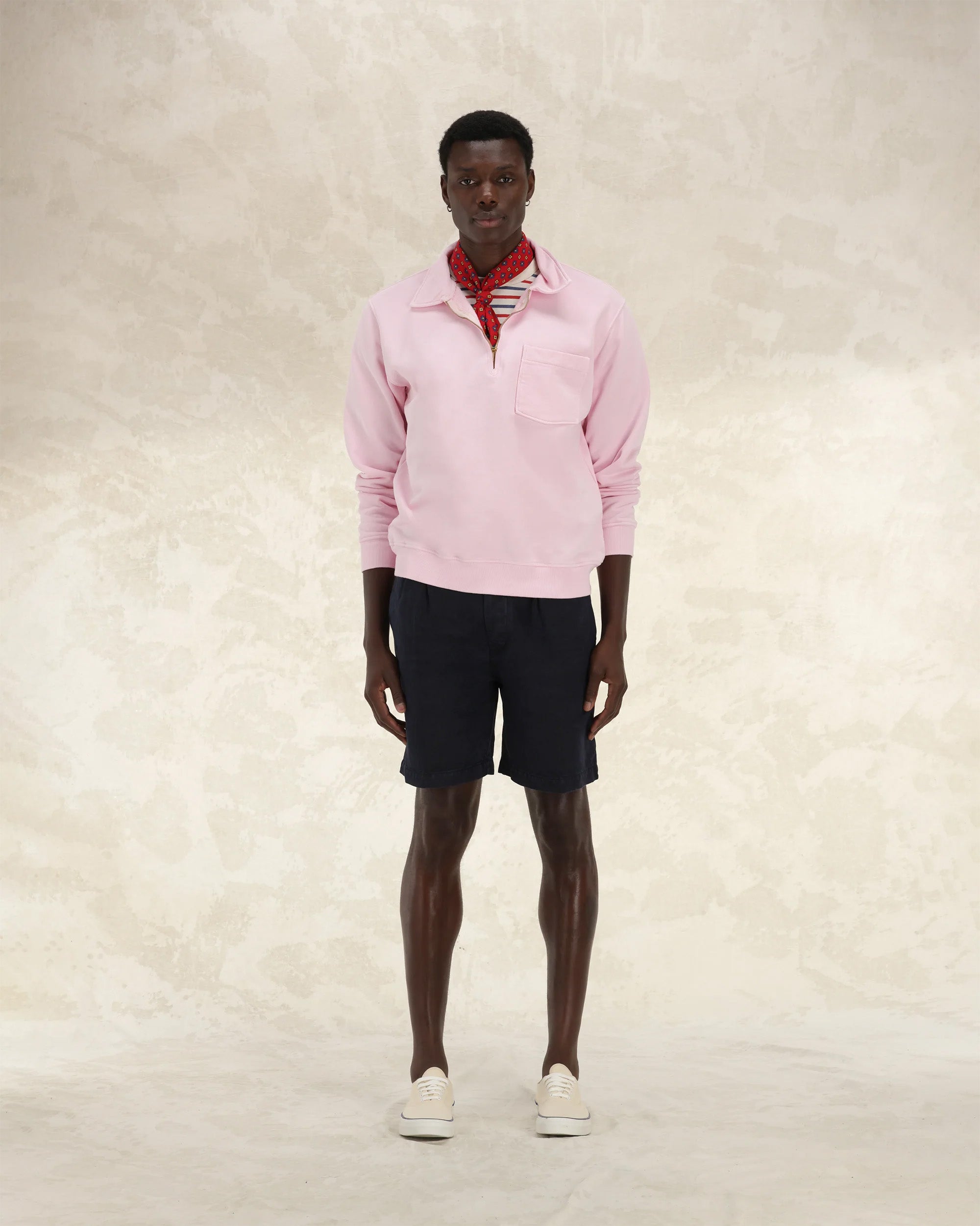 Yale Felpa In Jersey Garzato Con Colletto E Zip