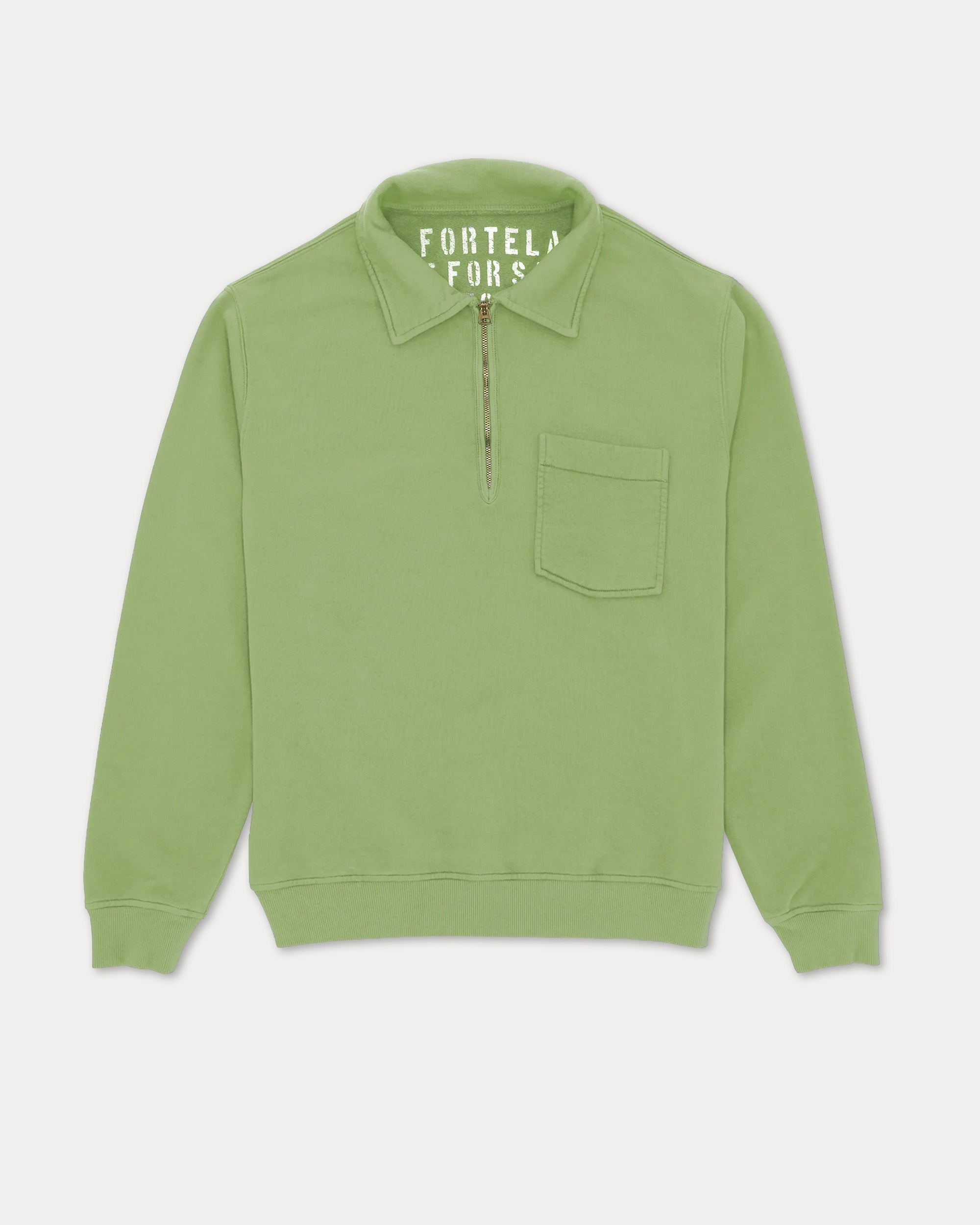 Yale Brushed Jersey Sweatshirt With Collar and Zipper