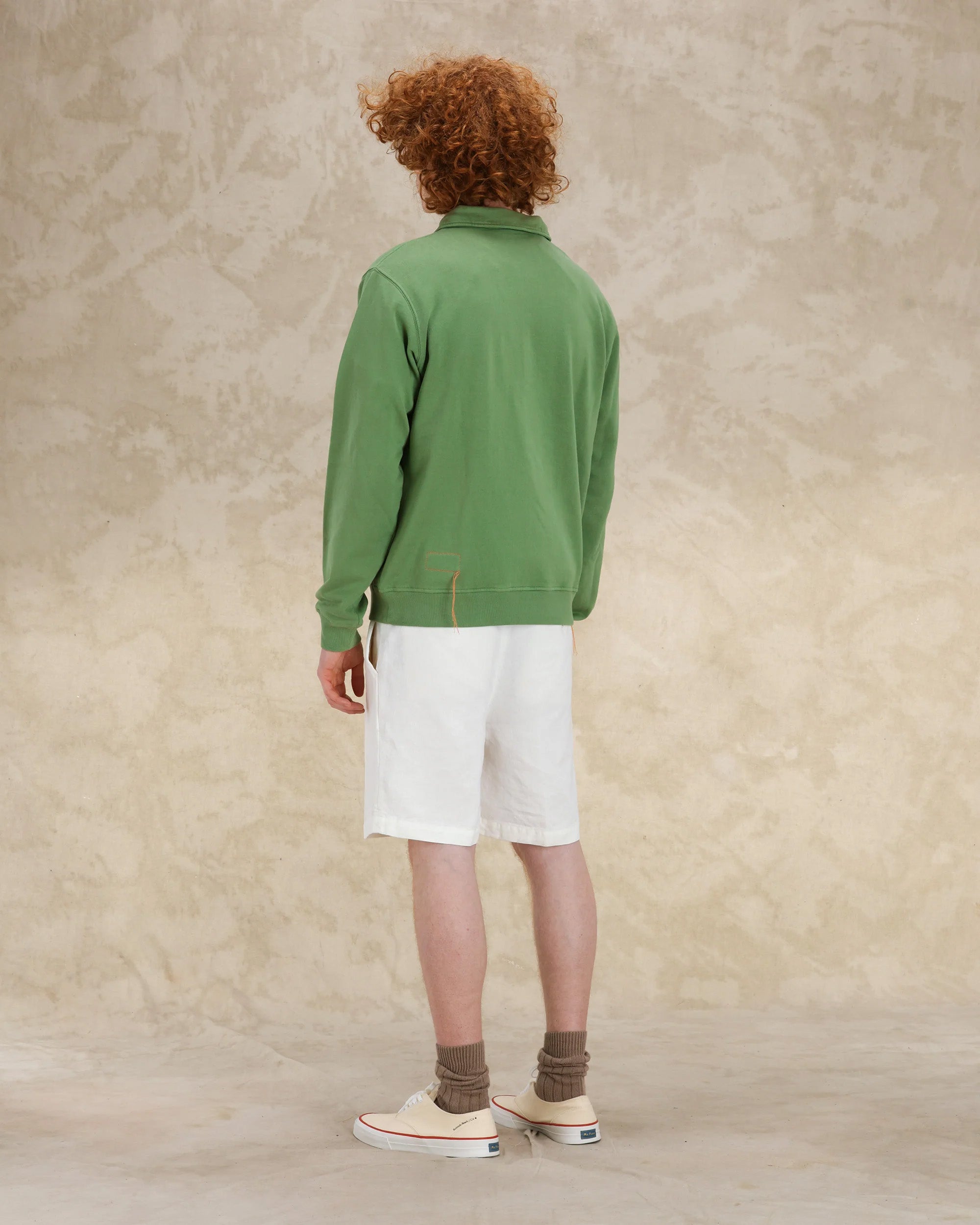 Yale Felpa In Jersey Garzato Con Colletto E Zip