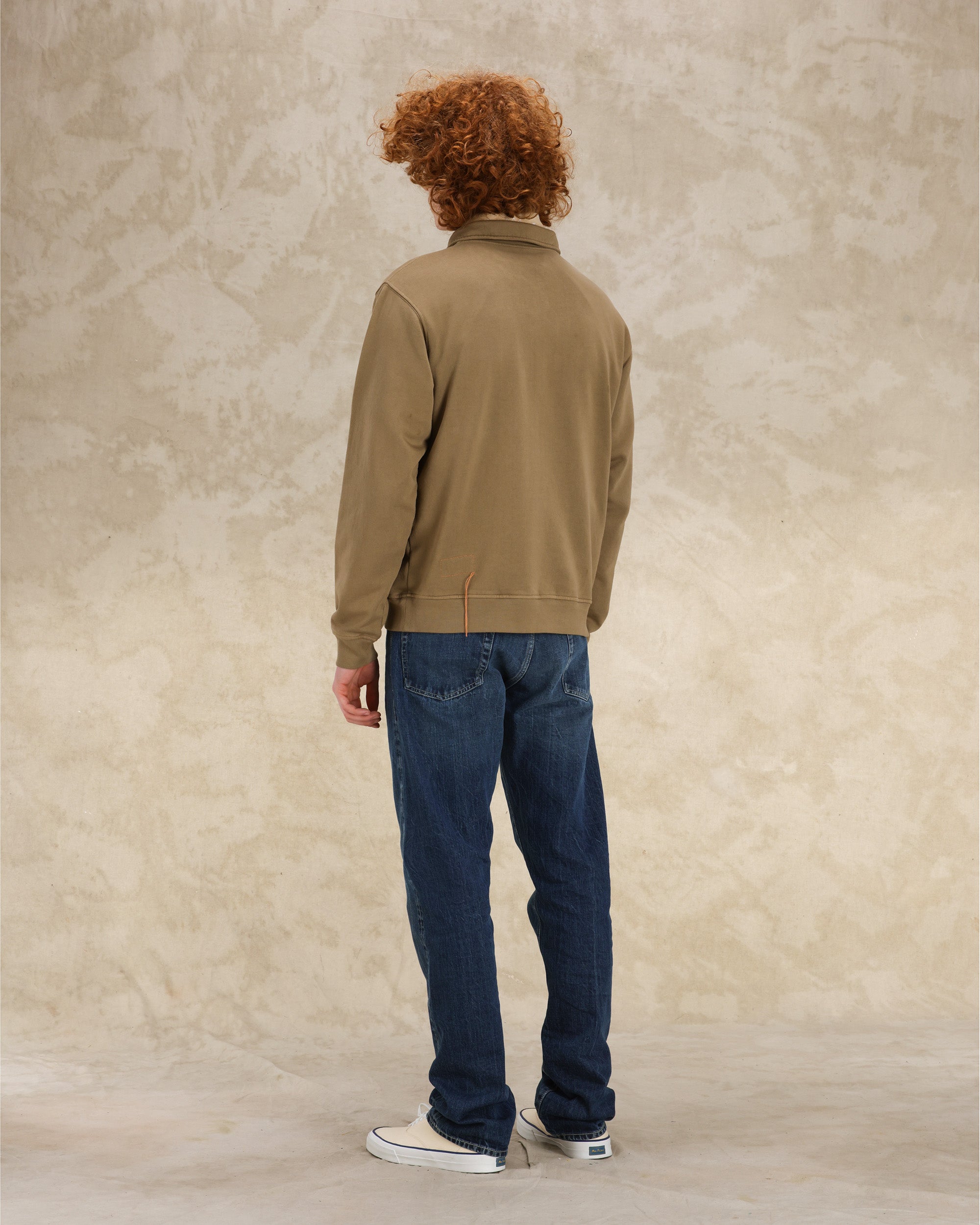 Yale Felpa In Jersey Garzato Con Colletto E Zip