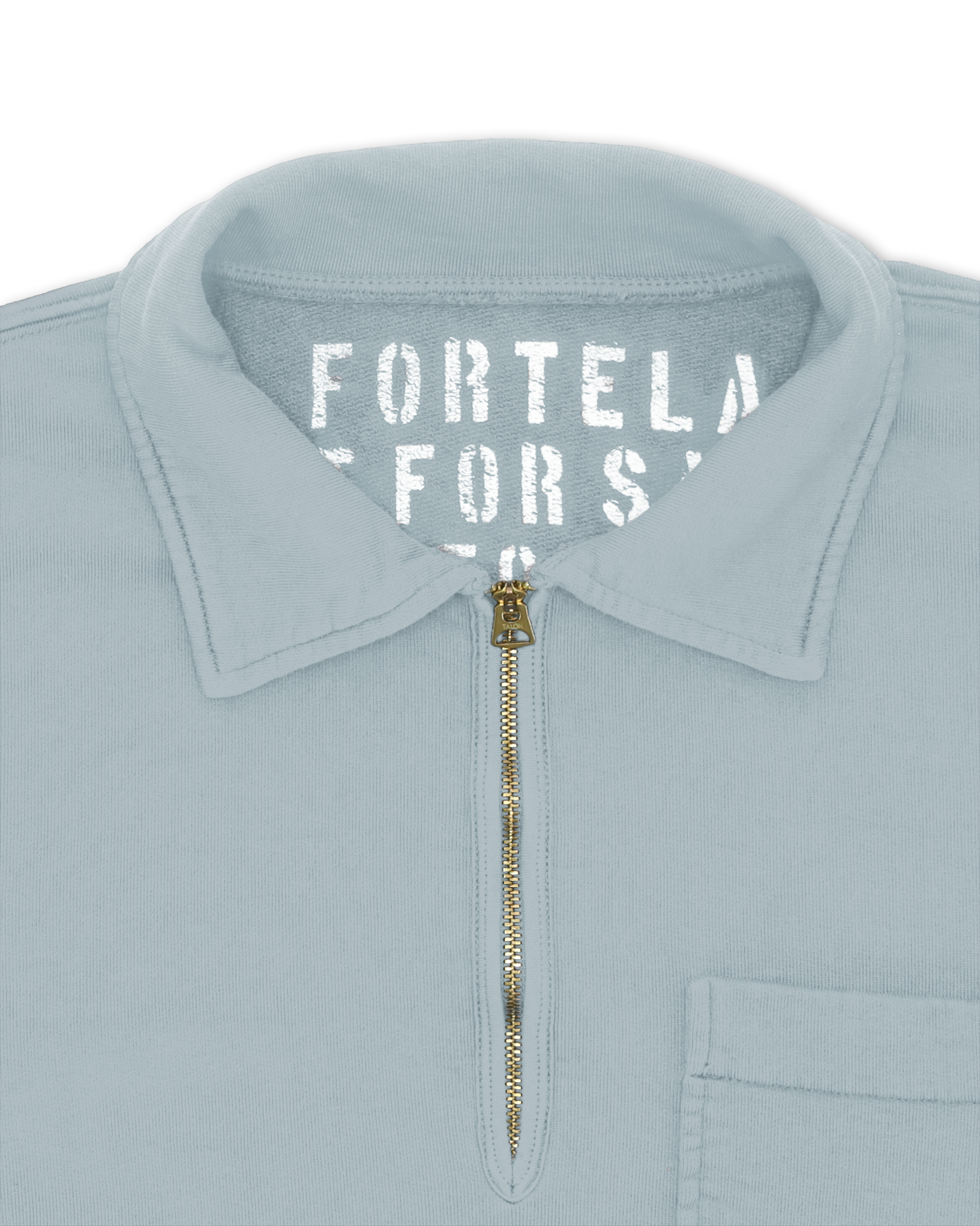 Yale Felpa In Jersey Garzato Con Colletto E Zip