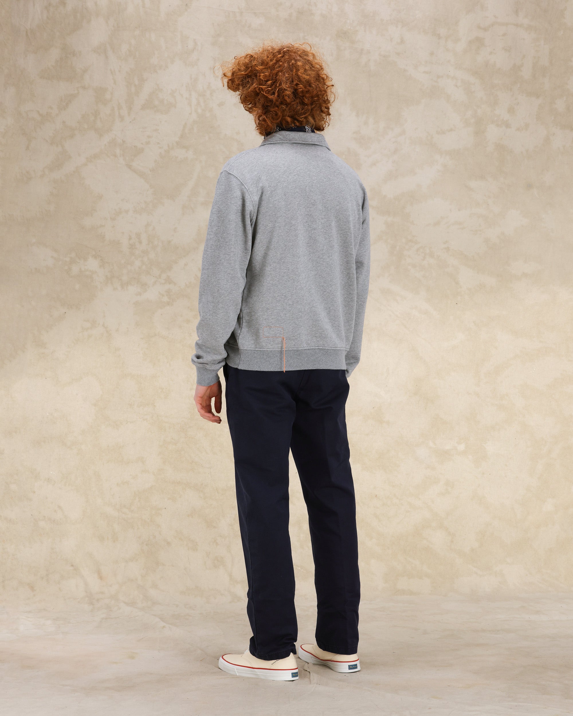 Yale Brushed Jersey Quarter Zip Collared Sweatshirt