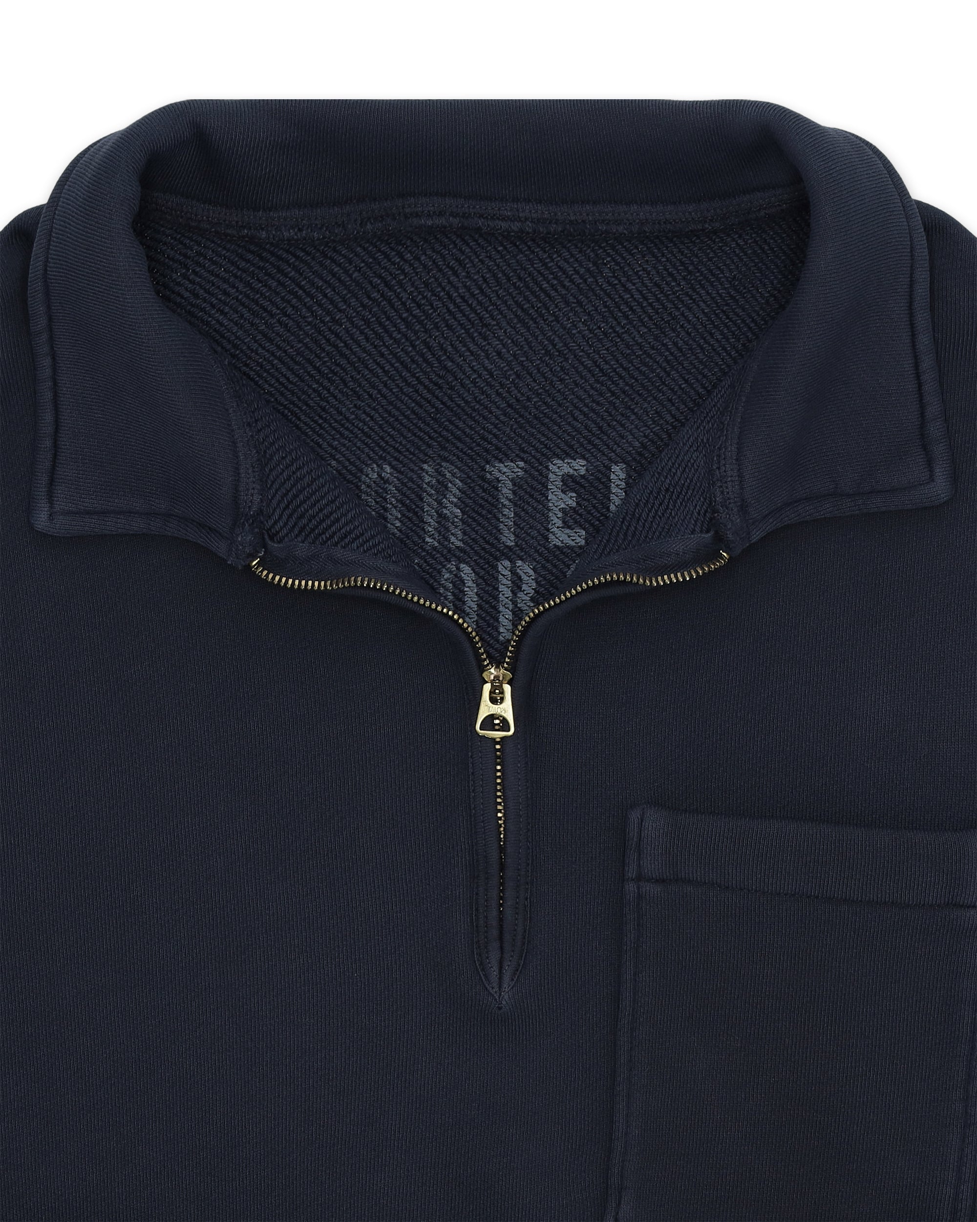 Yale Felpa In Cotone Felpato Con Colletto E Zip