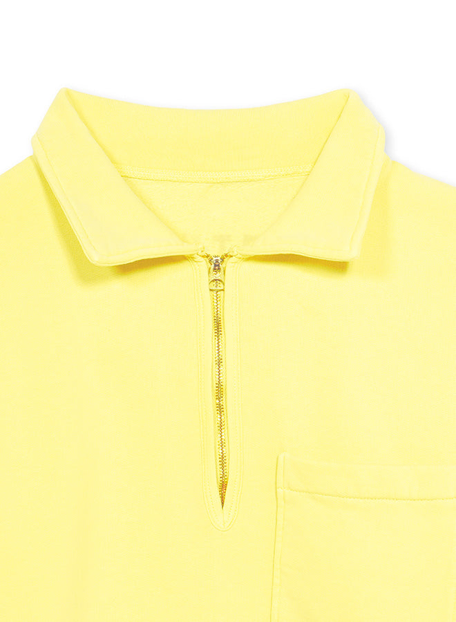 Yale Felpa In Cotone Felpato Con Colletto E Zip