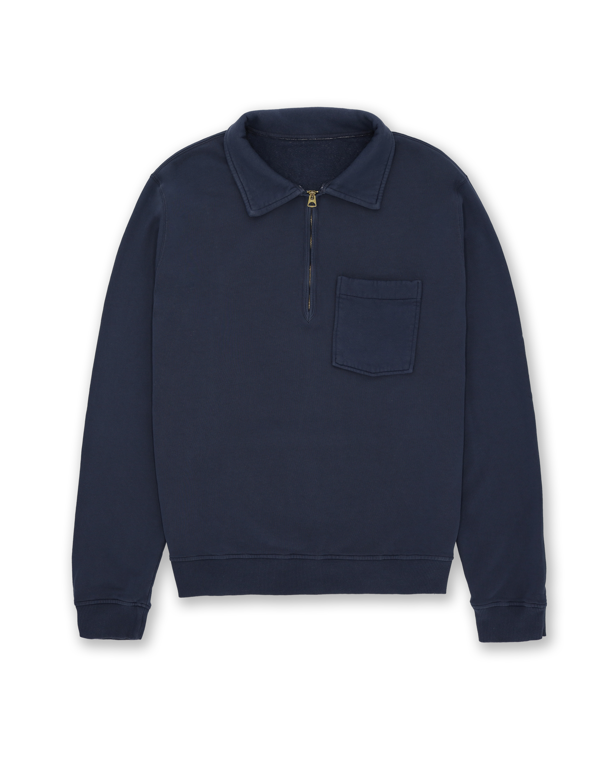 Yale Felpa In Cotone Felpato Con Colletto E Zip