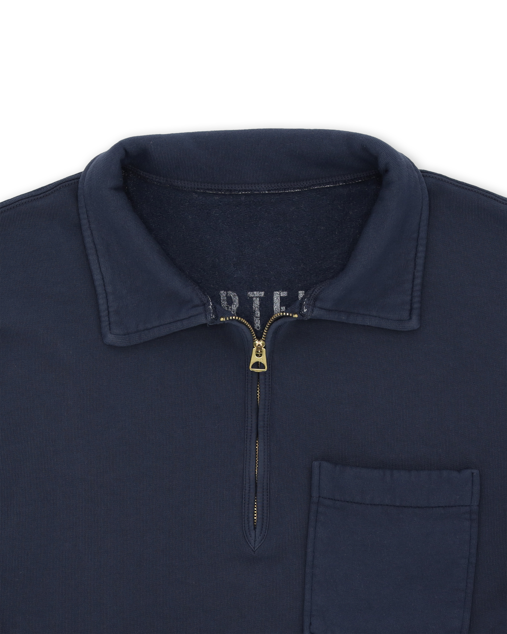 Yale Fleece Jersey Quarter Zip Collared Sweatshirt