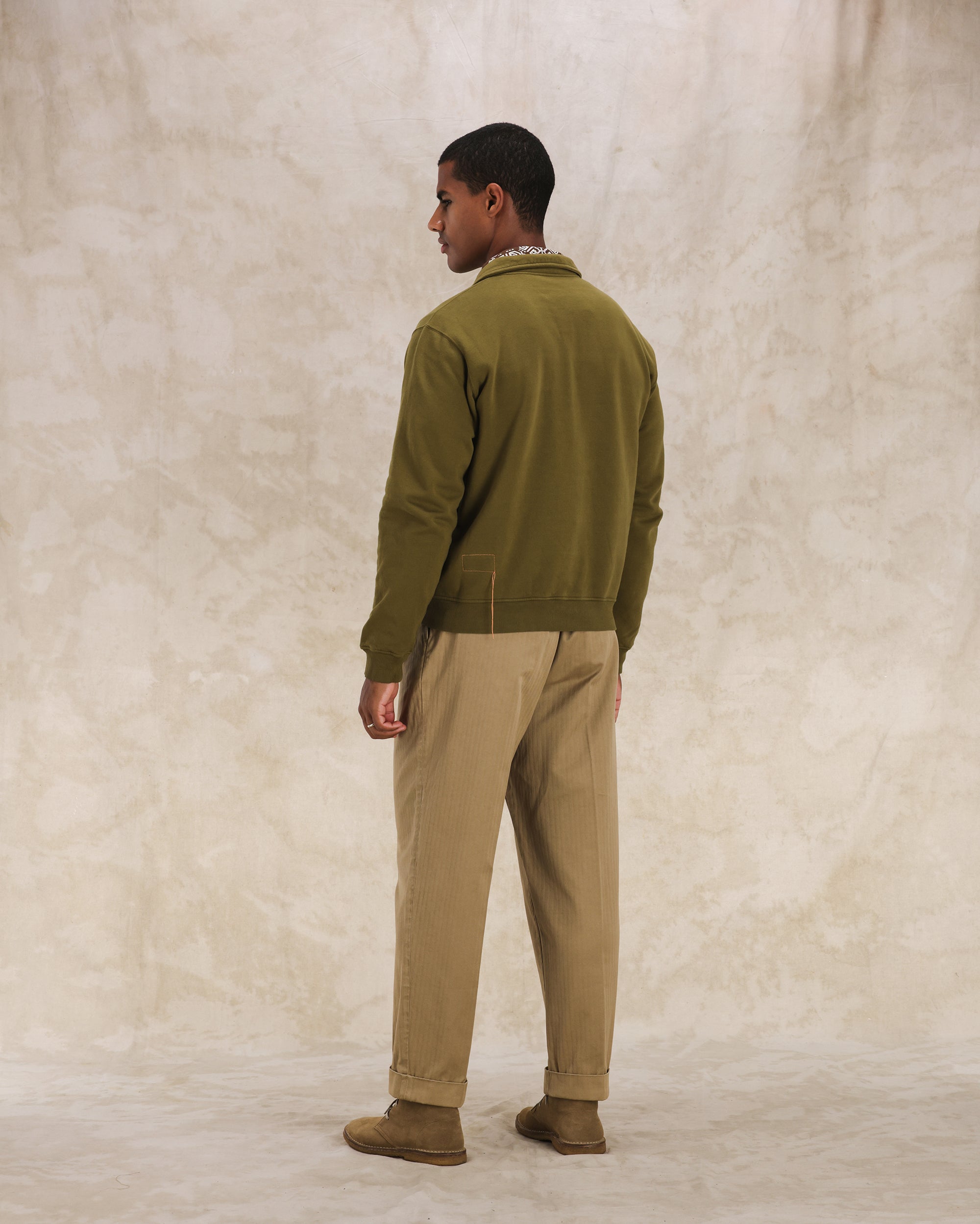 Yale Felpa In Cotone Felpato Con Colletto E Zip