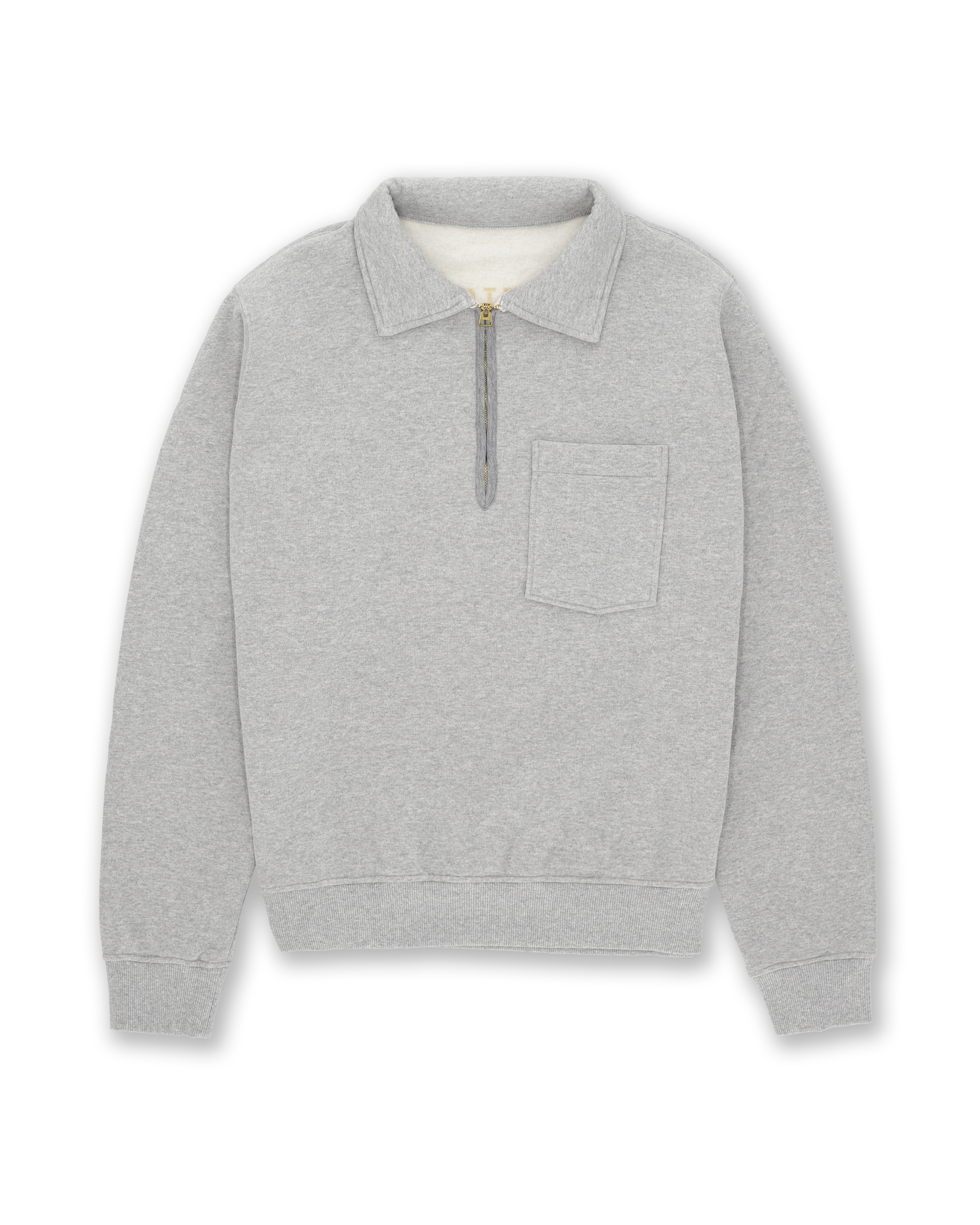 Yale Felpa In Cotone Felpato Con Colletto E Zip