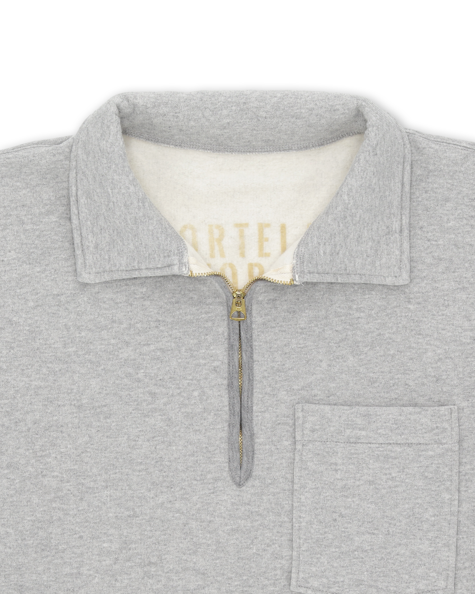 Yale Felpa In Cotone Felpato Con Colletto E Zip