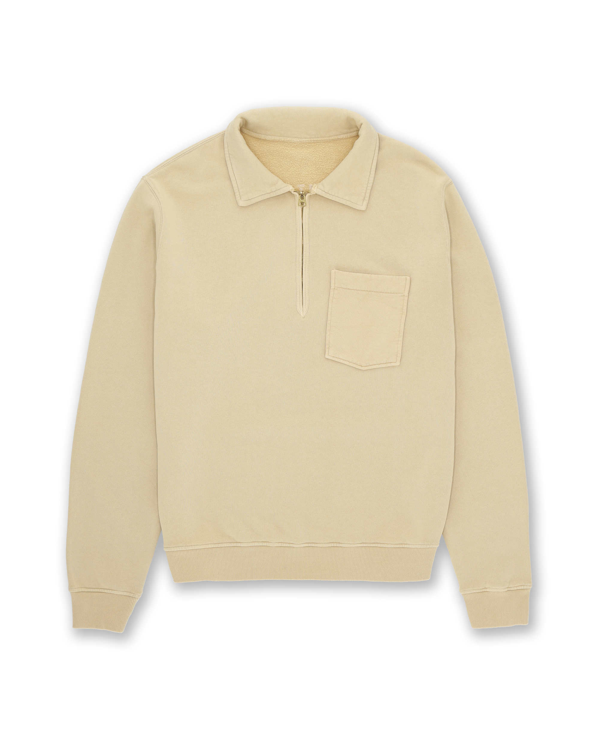 Yale Felpa In Cotone Felpato Con Colletto E Zip