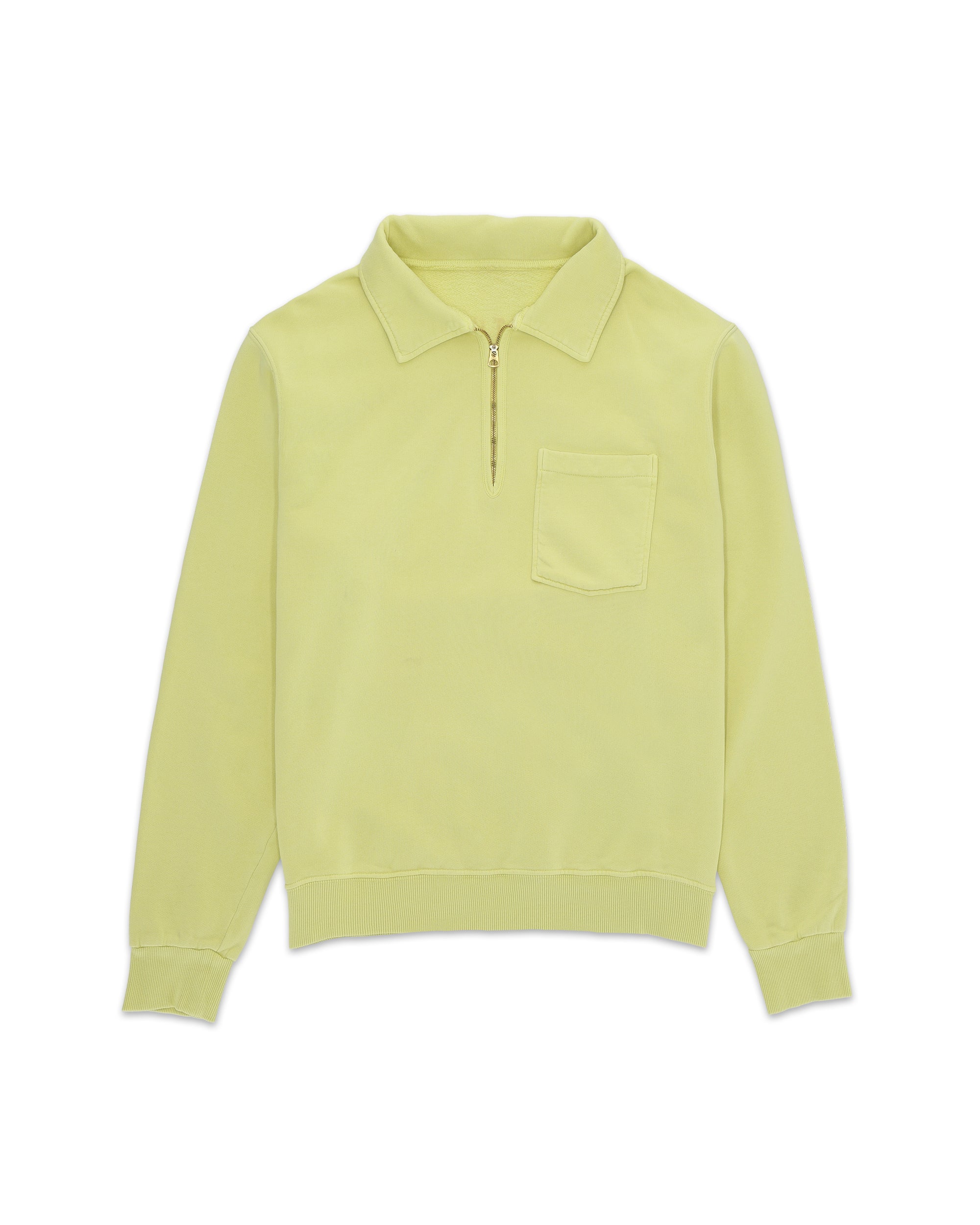 Yale Felpa In Cotone Felpato Con Colletto E Zip