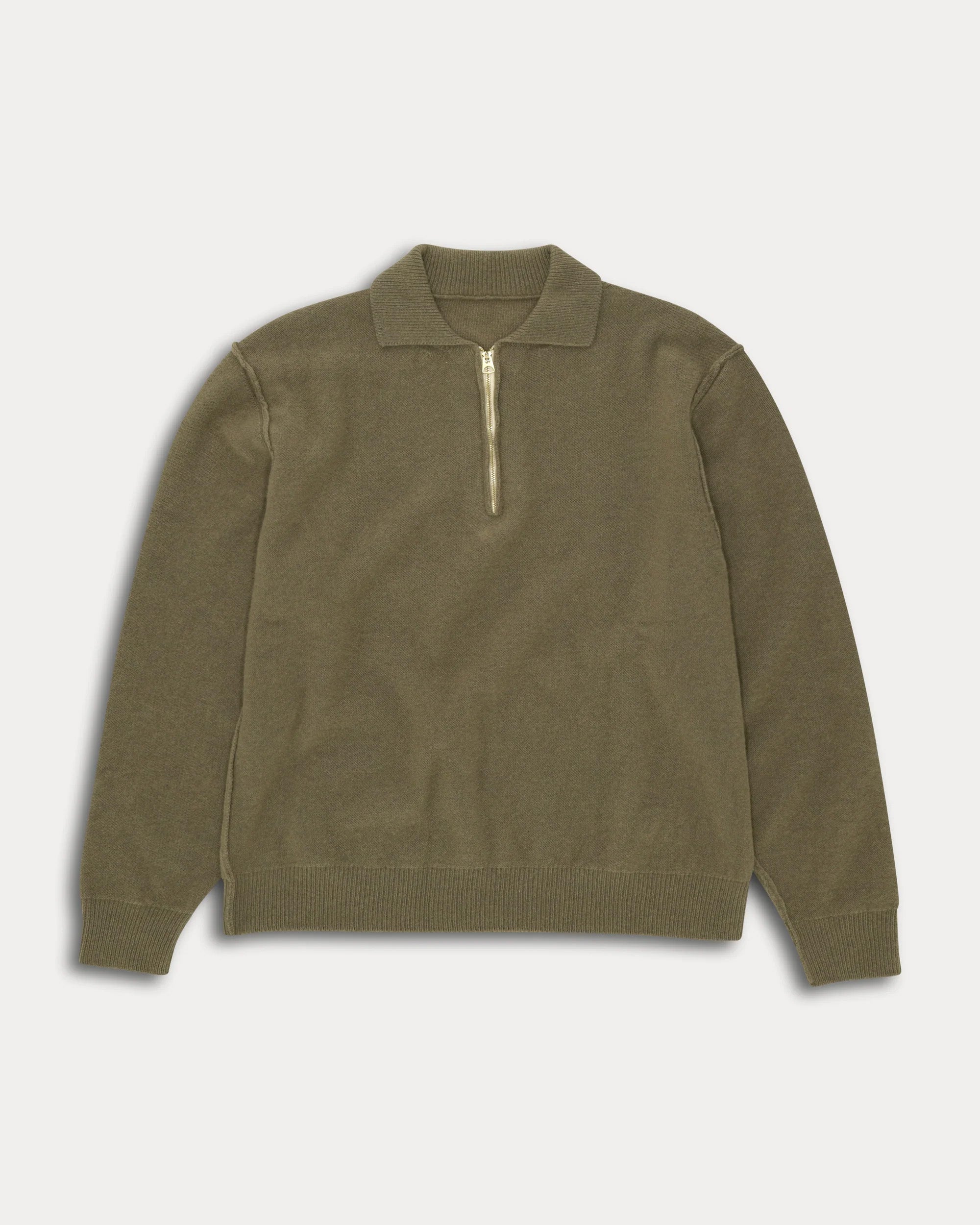 Yale Wool Sweater With Collar and Zipper