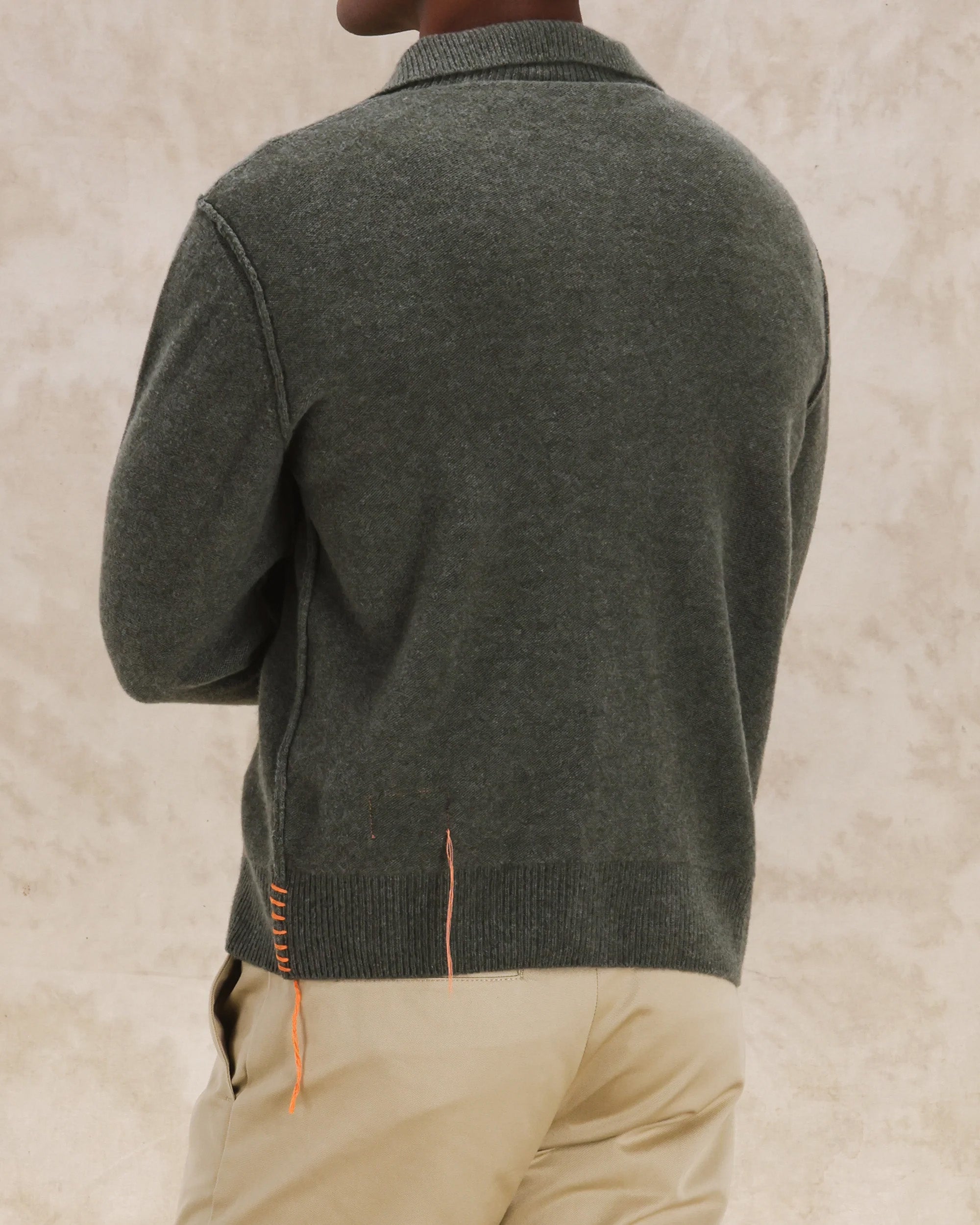 Yale Maglia In Lana Con Colletto E Zip