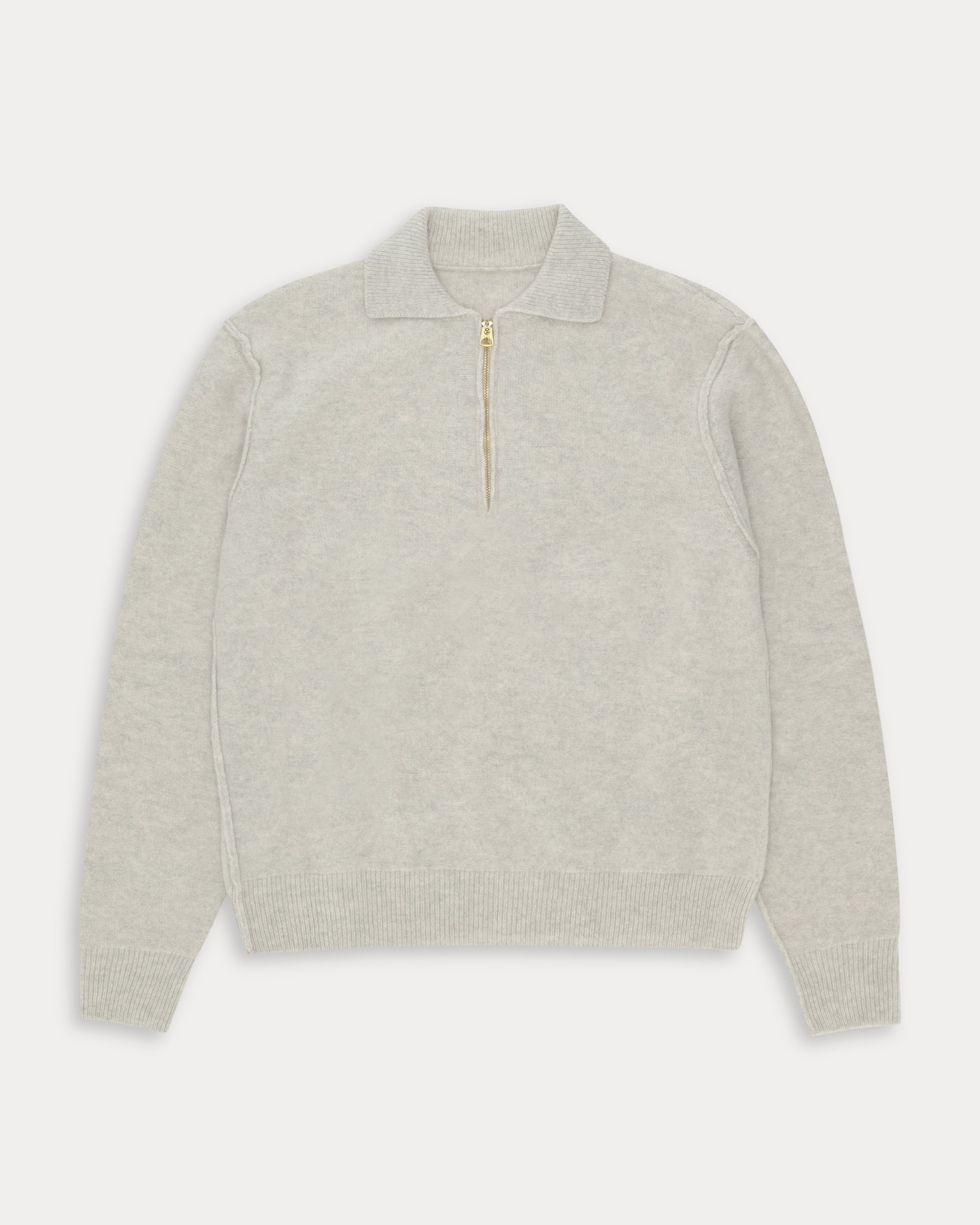 Yale Wool Sweater With Collar and Zipper