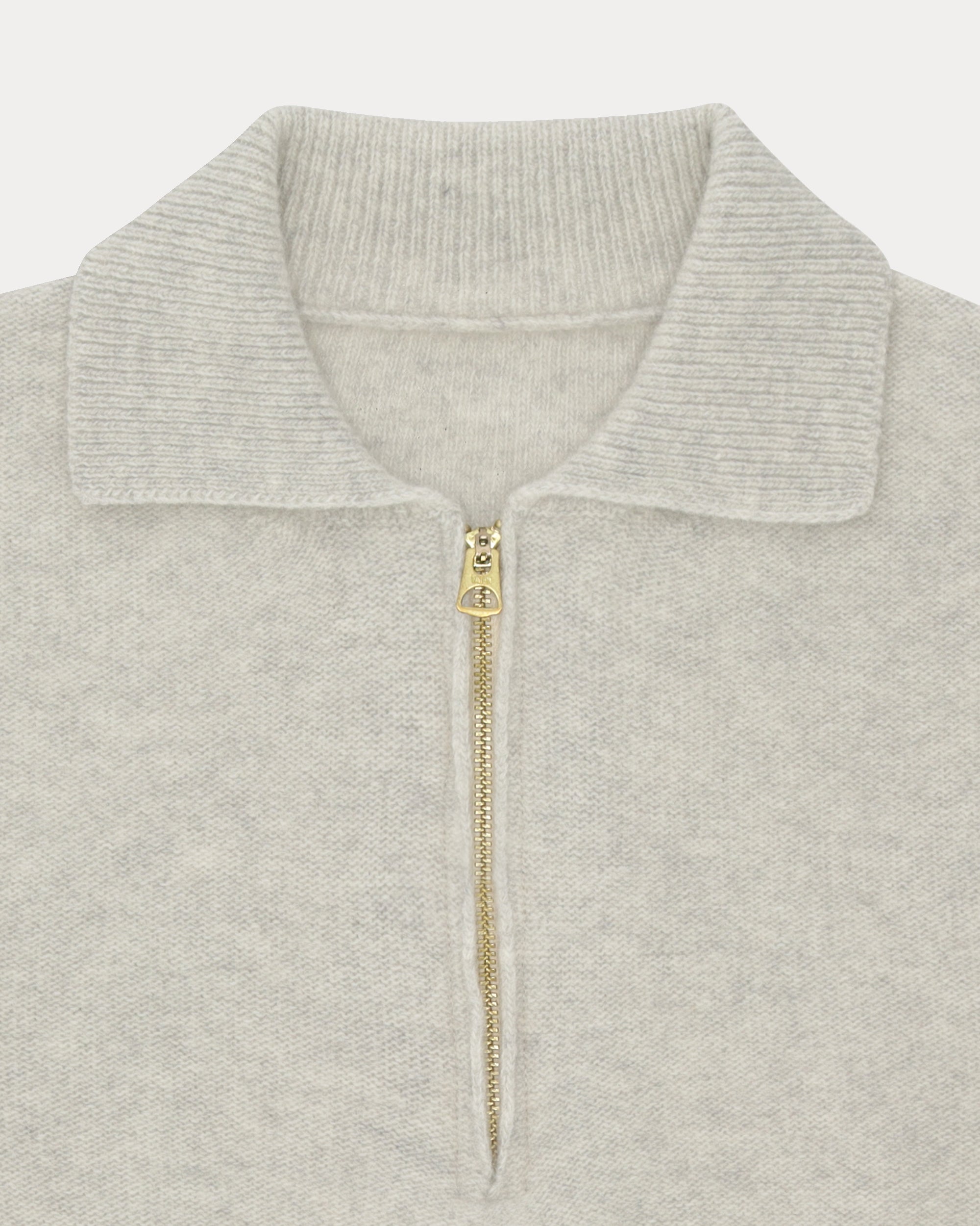 Yale Wool Sweater With Collar and Zipper