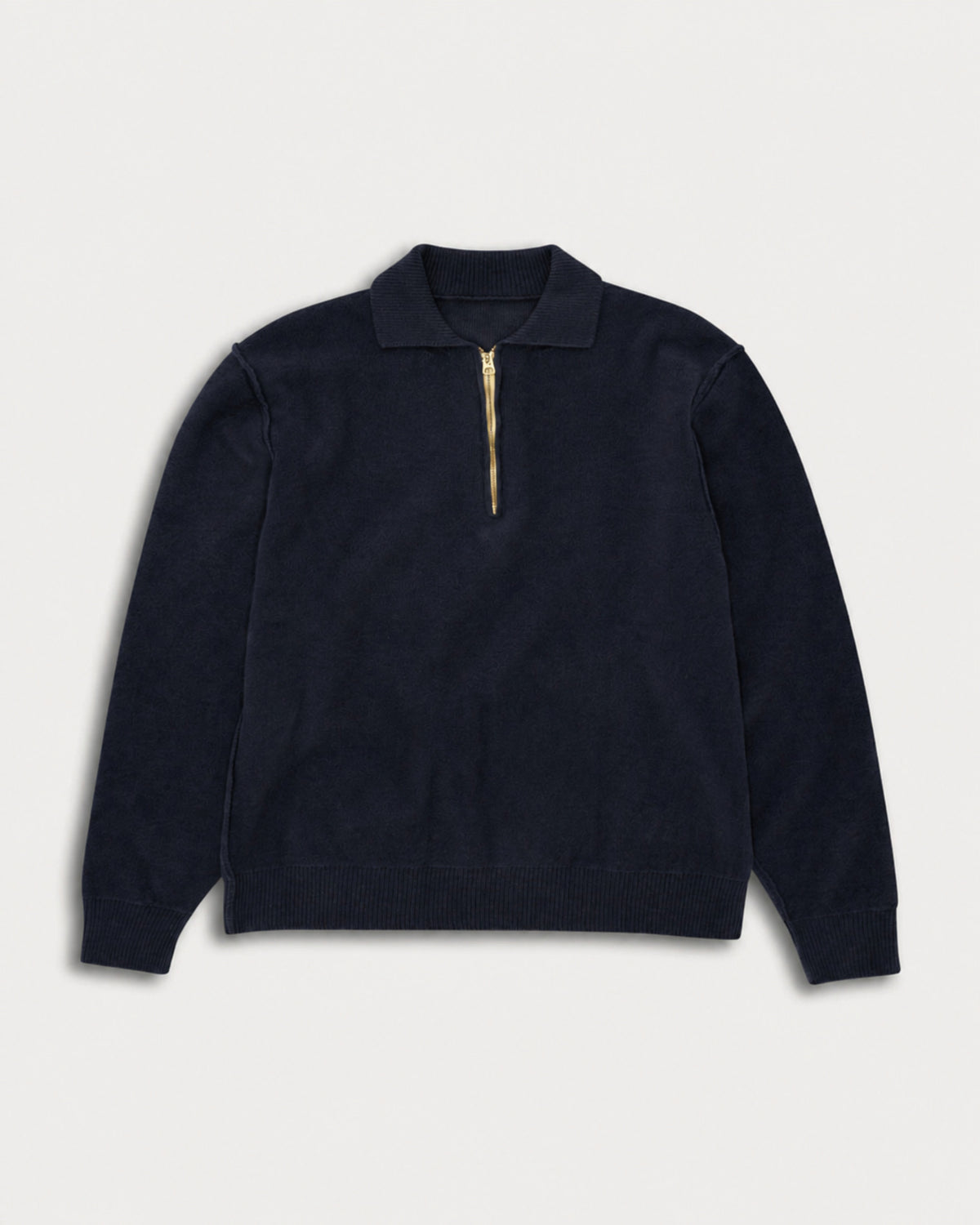 Yale Wool Sweater With Collar and Zipper