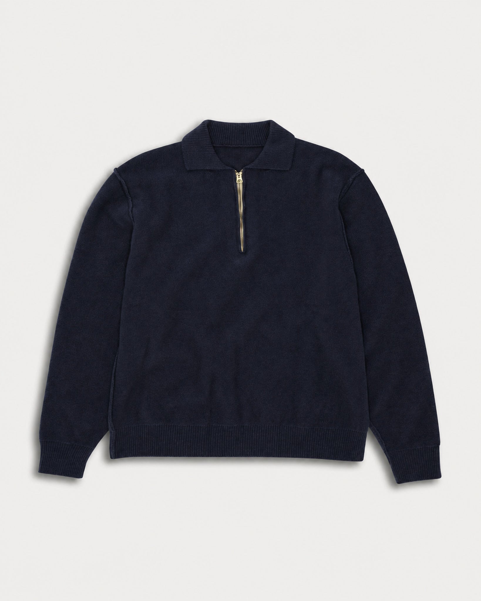 Yale Wool Sweater With Collar and Zipper