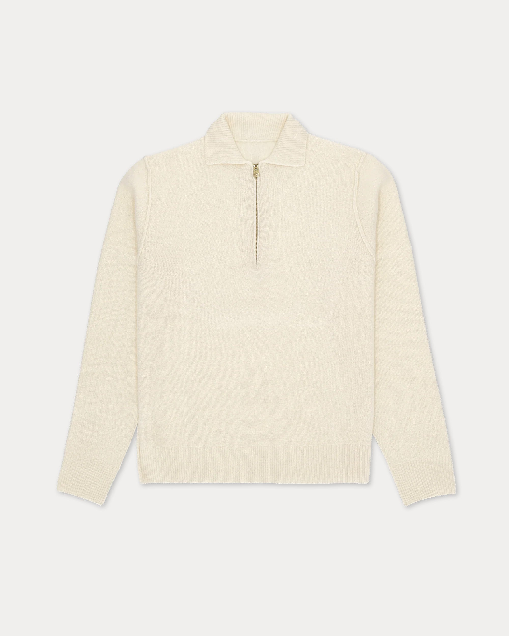 Yale Wool Sweater With Collar and Zipper