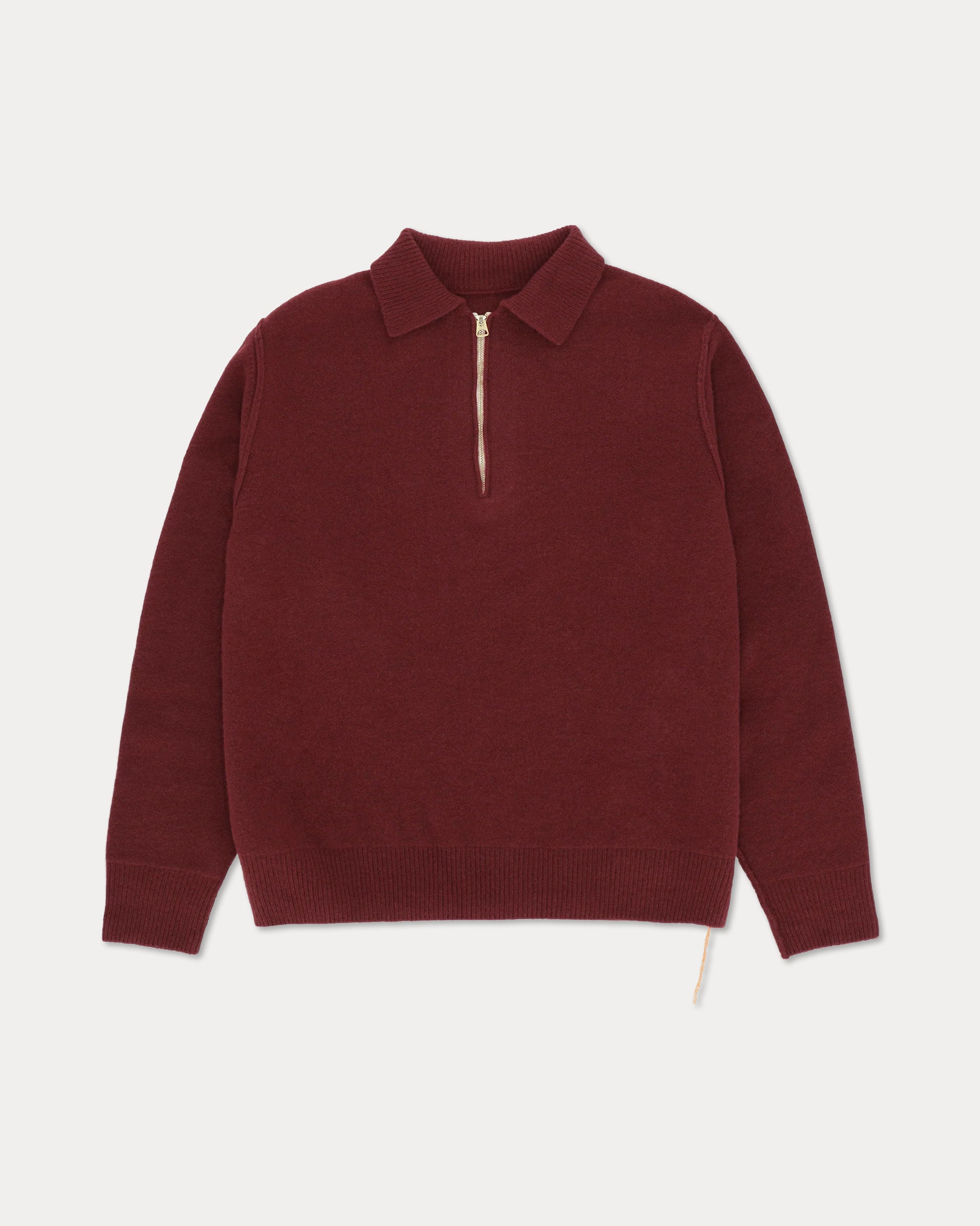 Yale Wool Sweater With Collar and Zipper