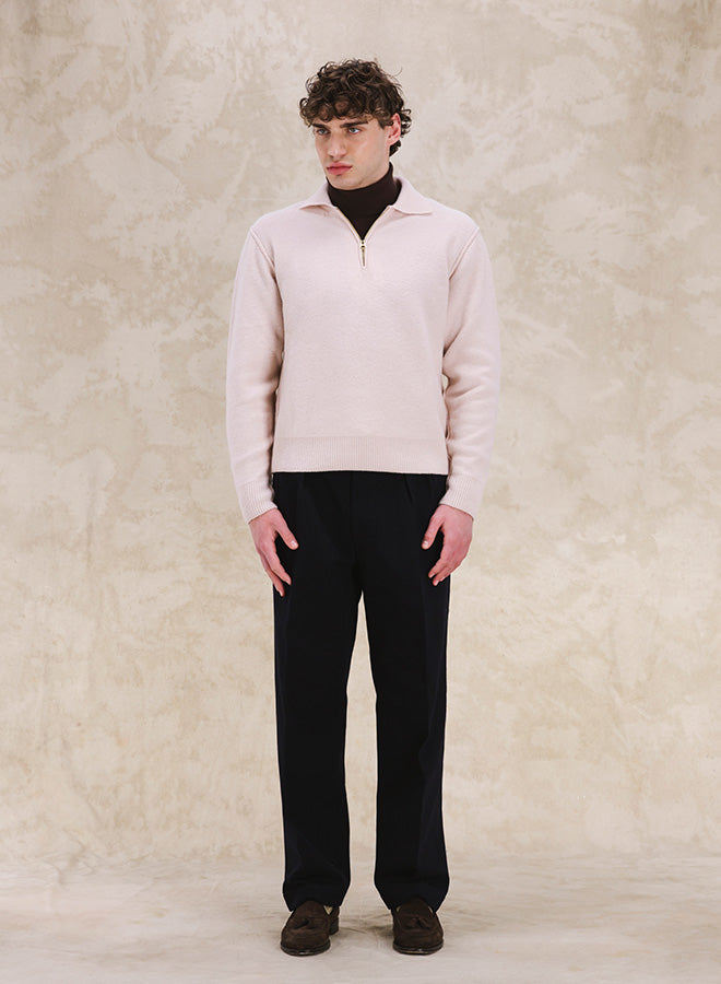 Yale Maglia In Lana Con Colletto E Zip