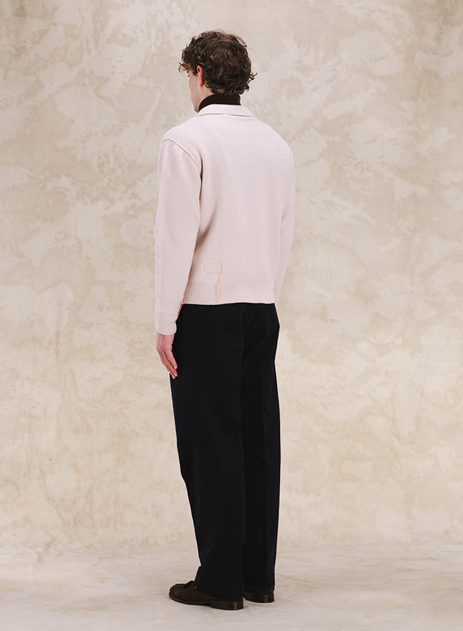 Yale Maglia In Lana Con Colletto E Zip