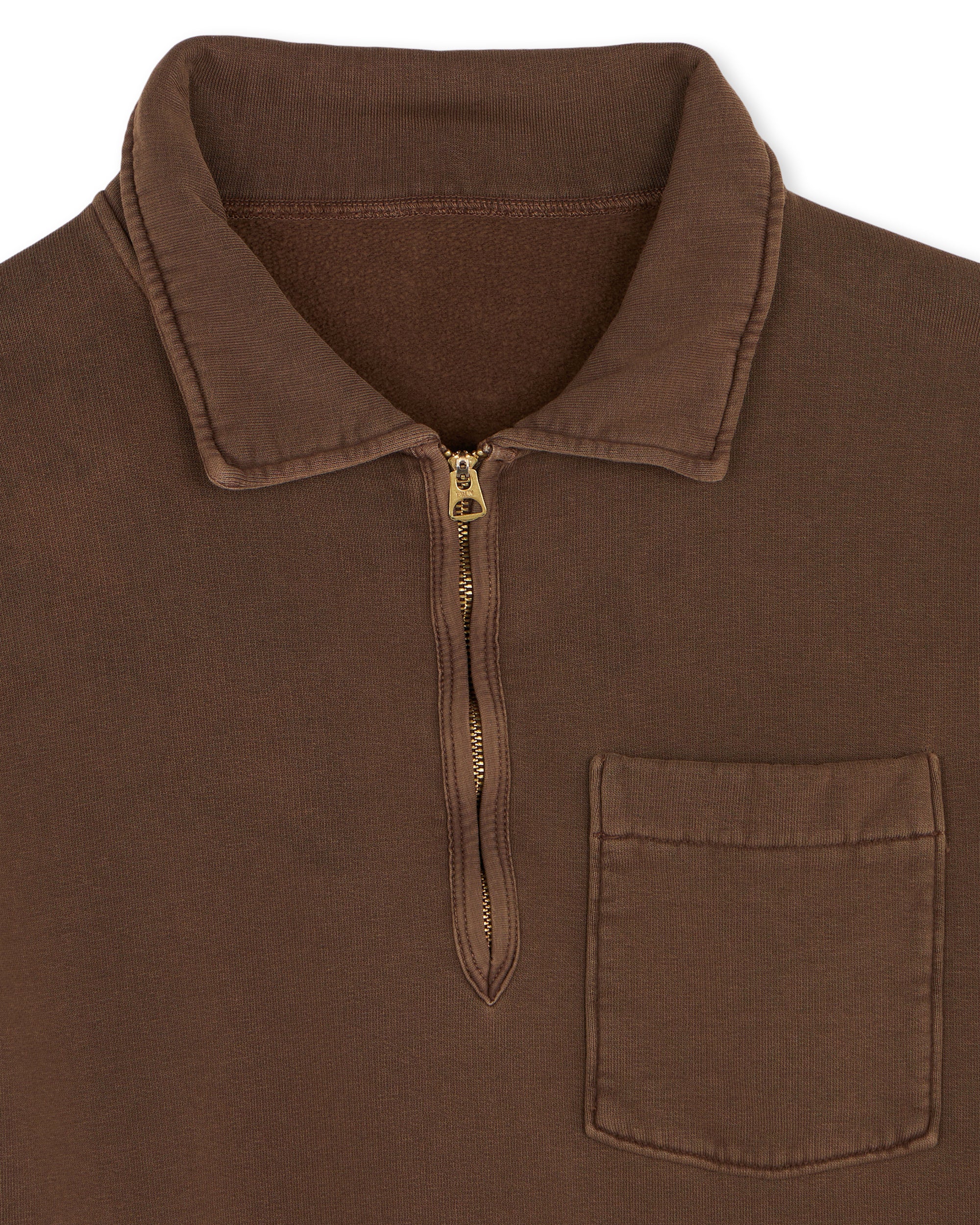 Yale Felpa In Cotone Felpato Con Colletto E Zip