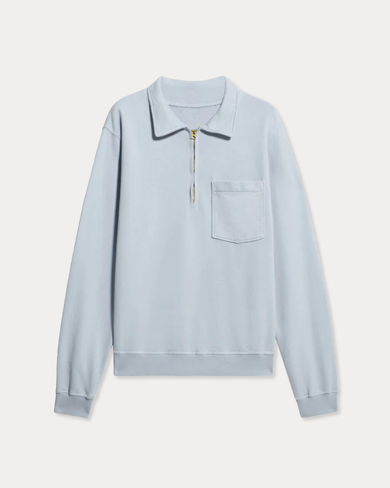 Yalep Brushed Jersey Sweatshirt With Zipper