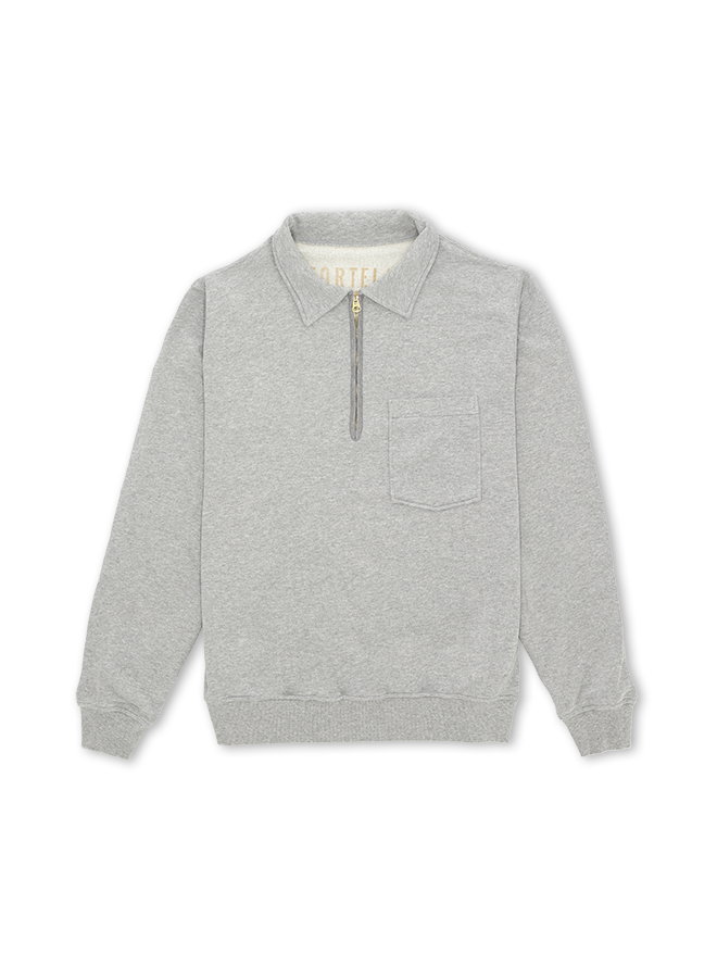 Yale Felpa In Jersey Garzato Con Colletto E Zip