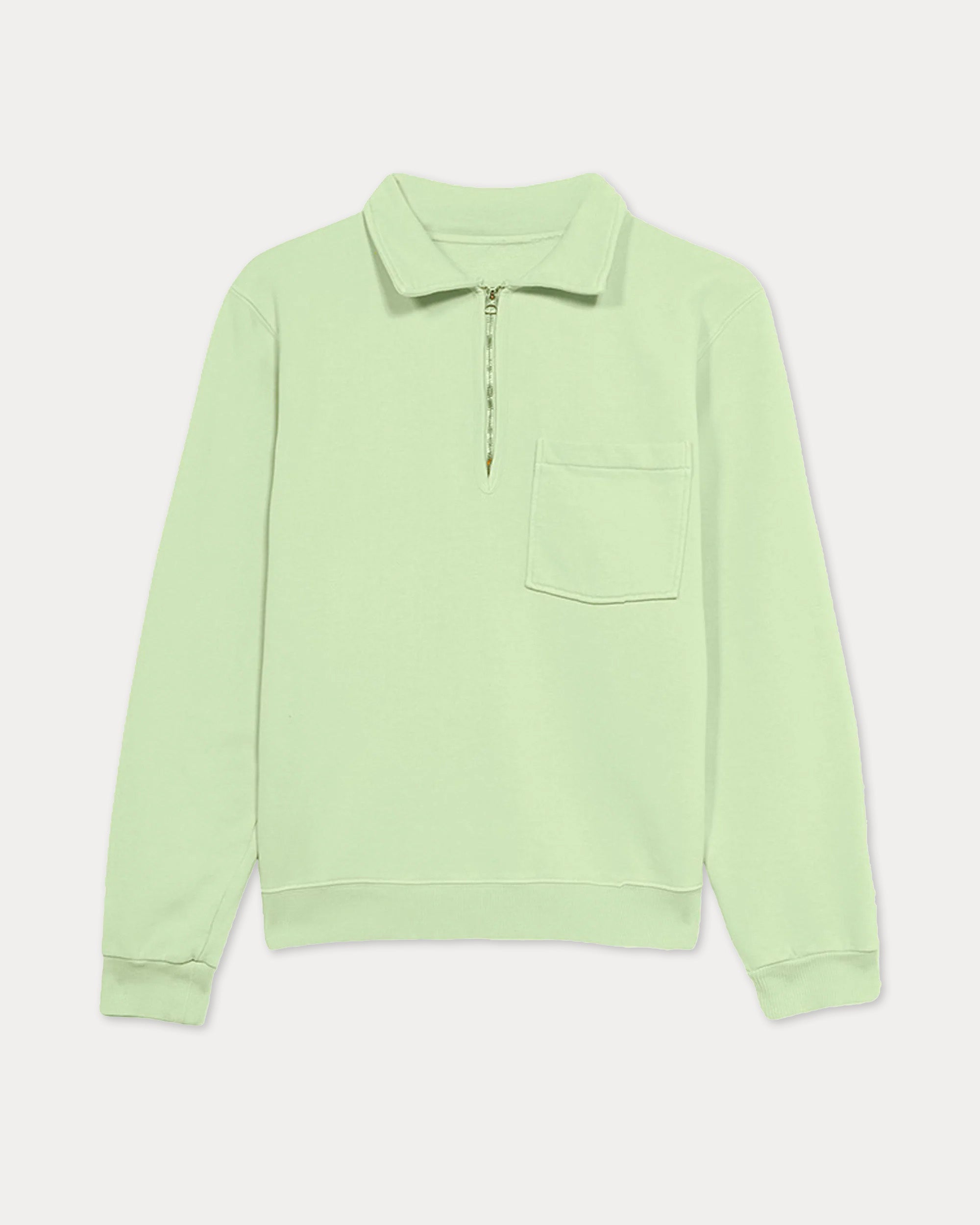Yale Fleece Cotton Sweatshirt With Collar and Zipper