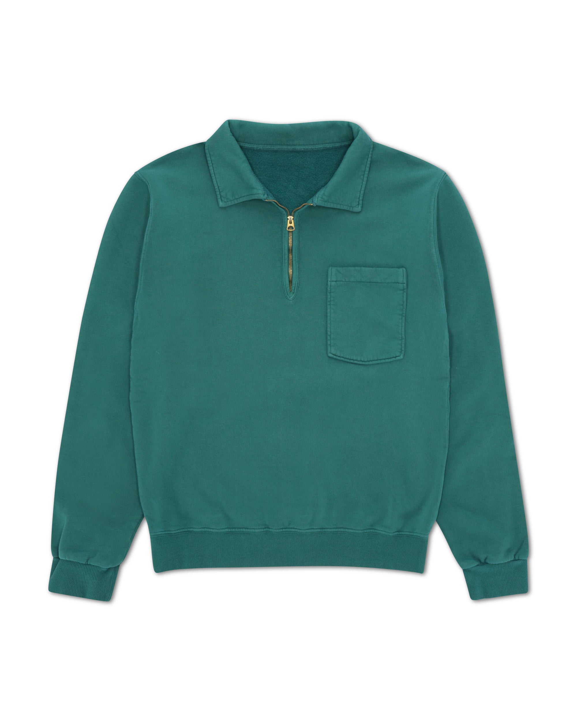 Yale Fleece Jersey Quarter Zip Collared Sweatshirt