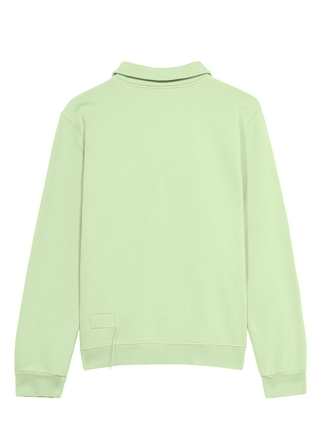 Yale Felpa In Cotone Felpato Con Colletto E Zip