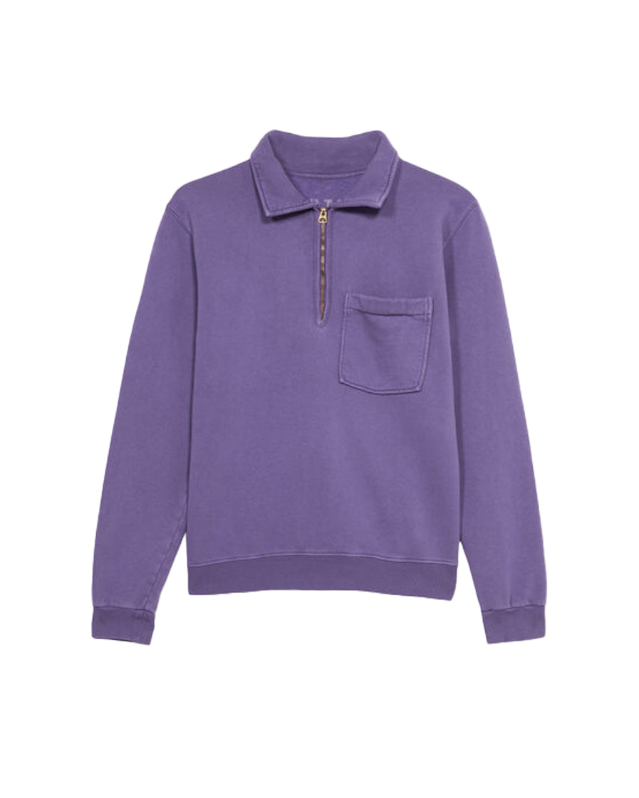 Yale Felpa In Cotone Felpato Con Colletto E Zip