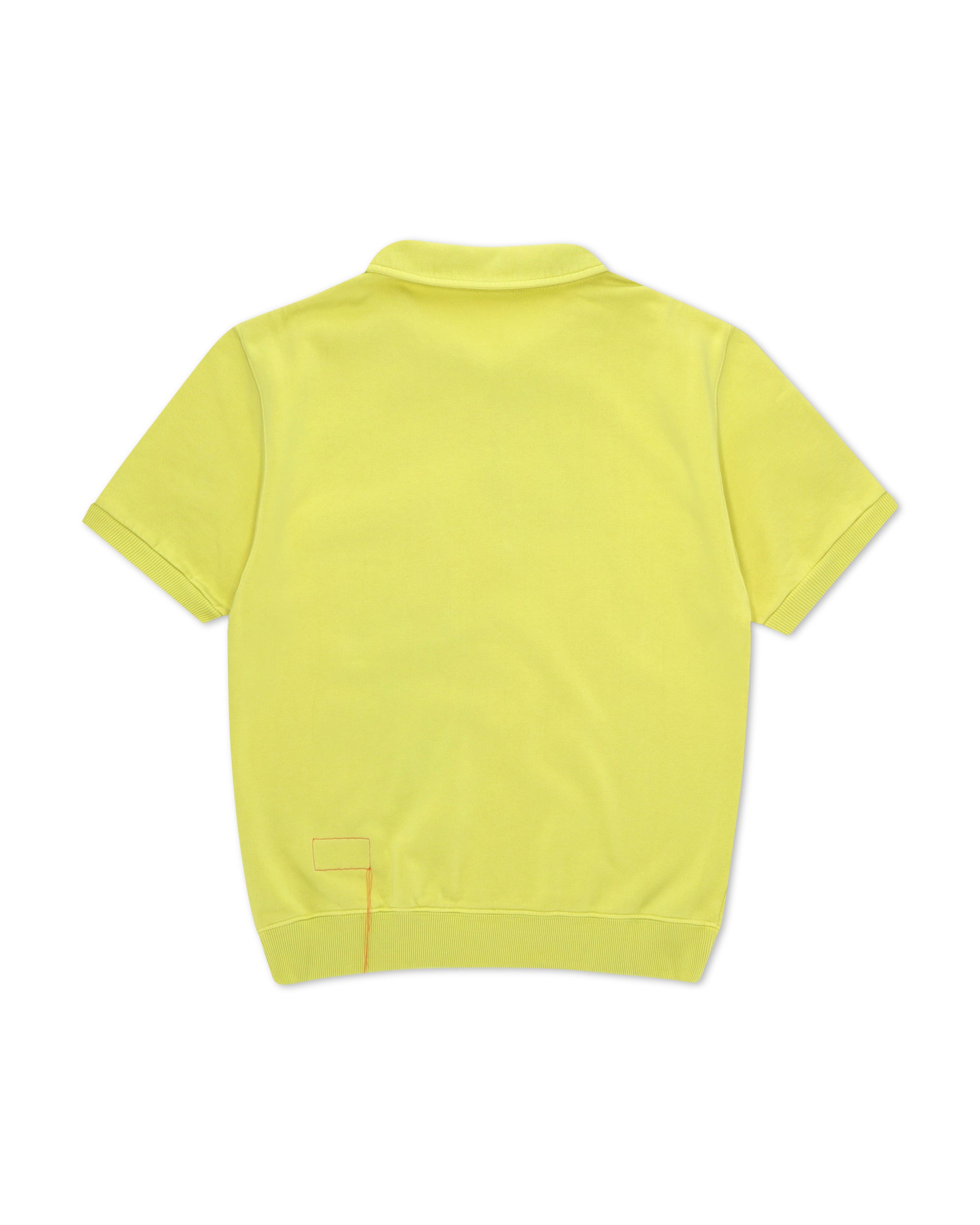 Yalepm Polo In Jersey Felpato Con Zip a Maniche Corte