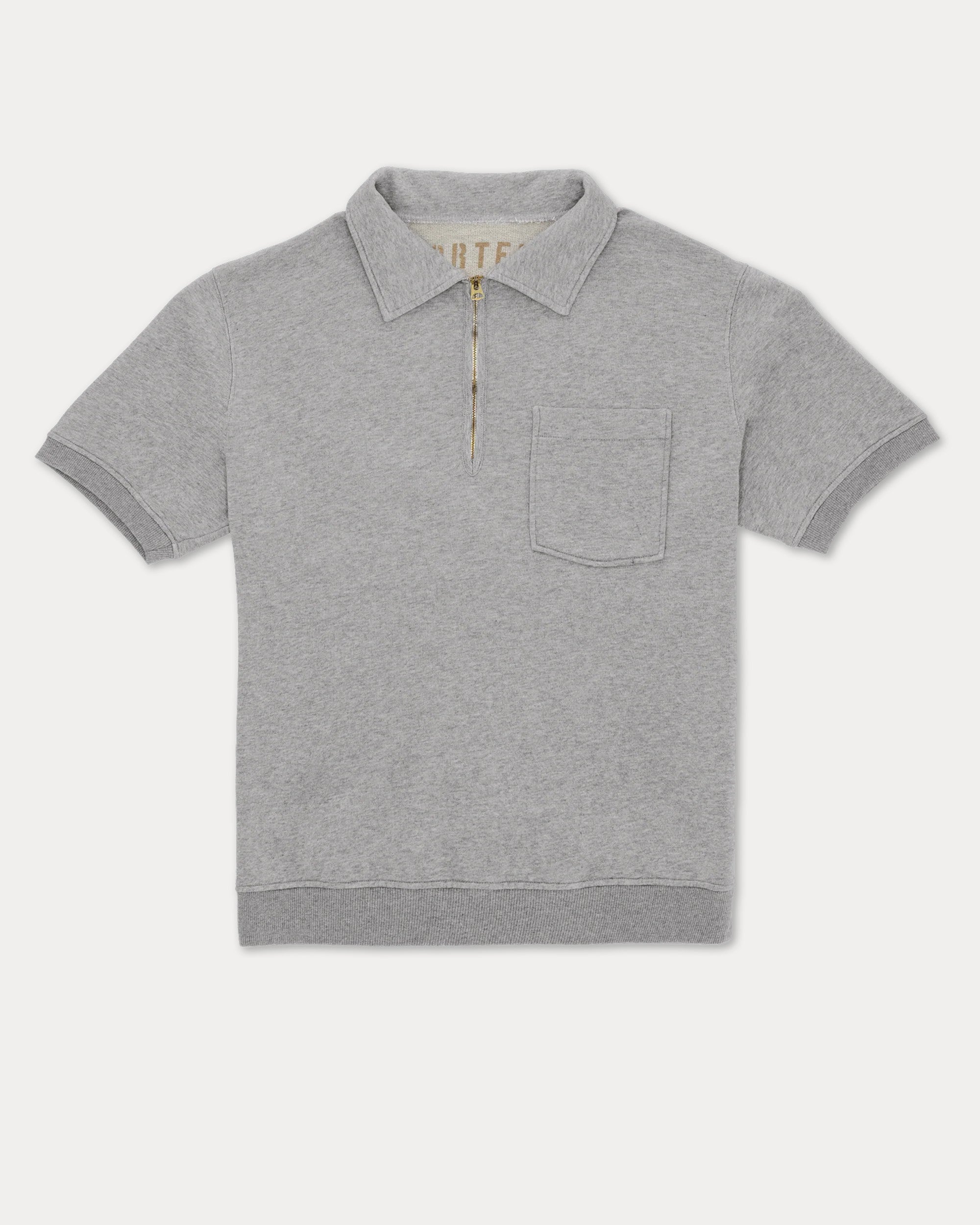 Yalepm Polo In Jersey Garzato Con Zip a Maniche Corte