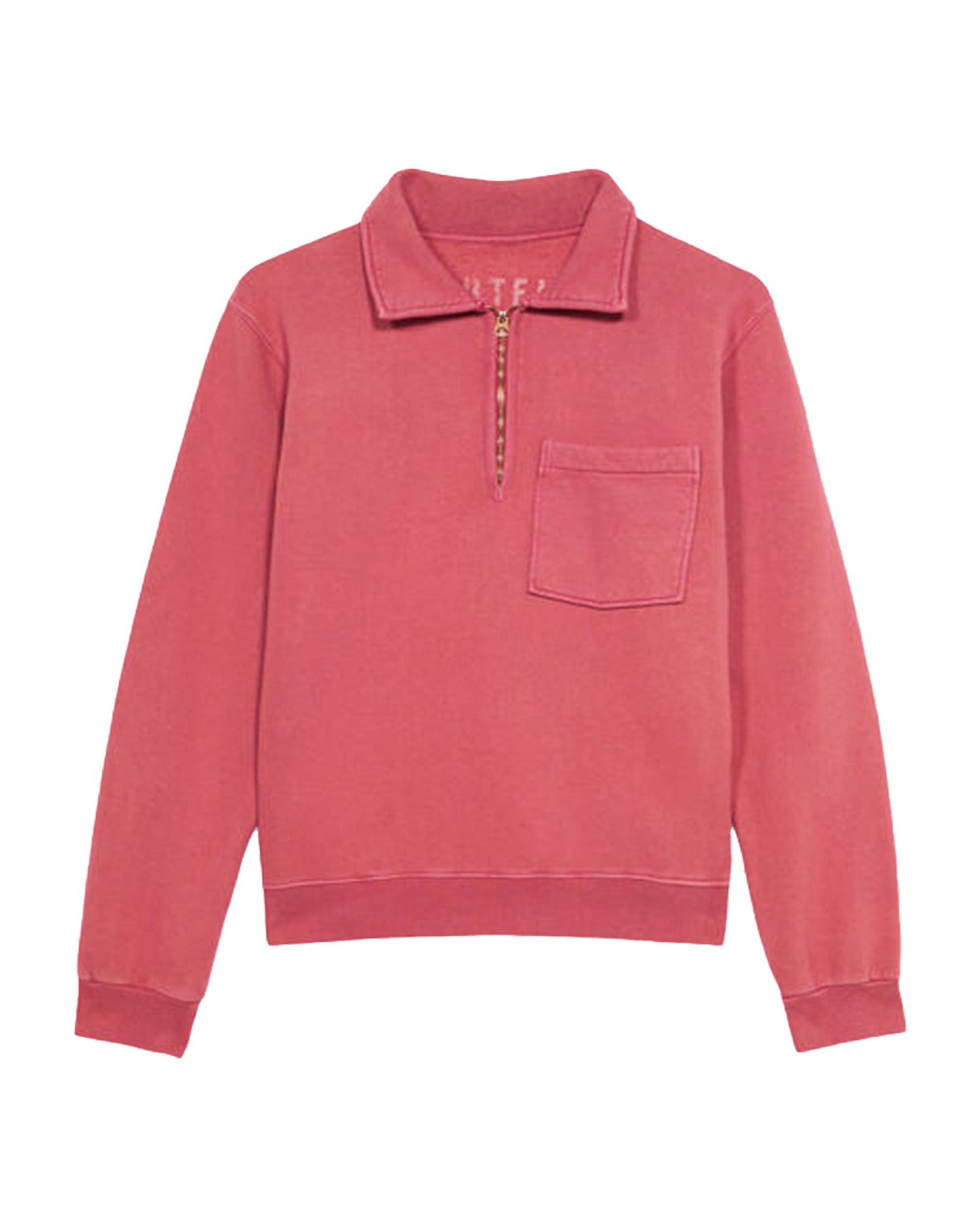 Yale Felpa In Cotone Felpato Con Colletto E Zip