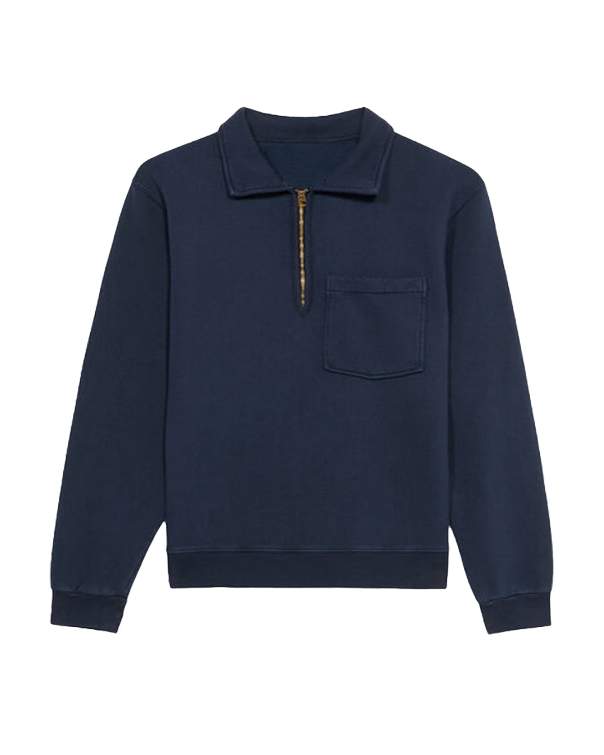 Yale Felpa In Cotone Felpato Con Colletto E Zip