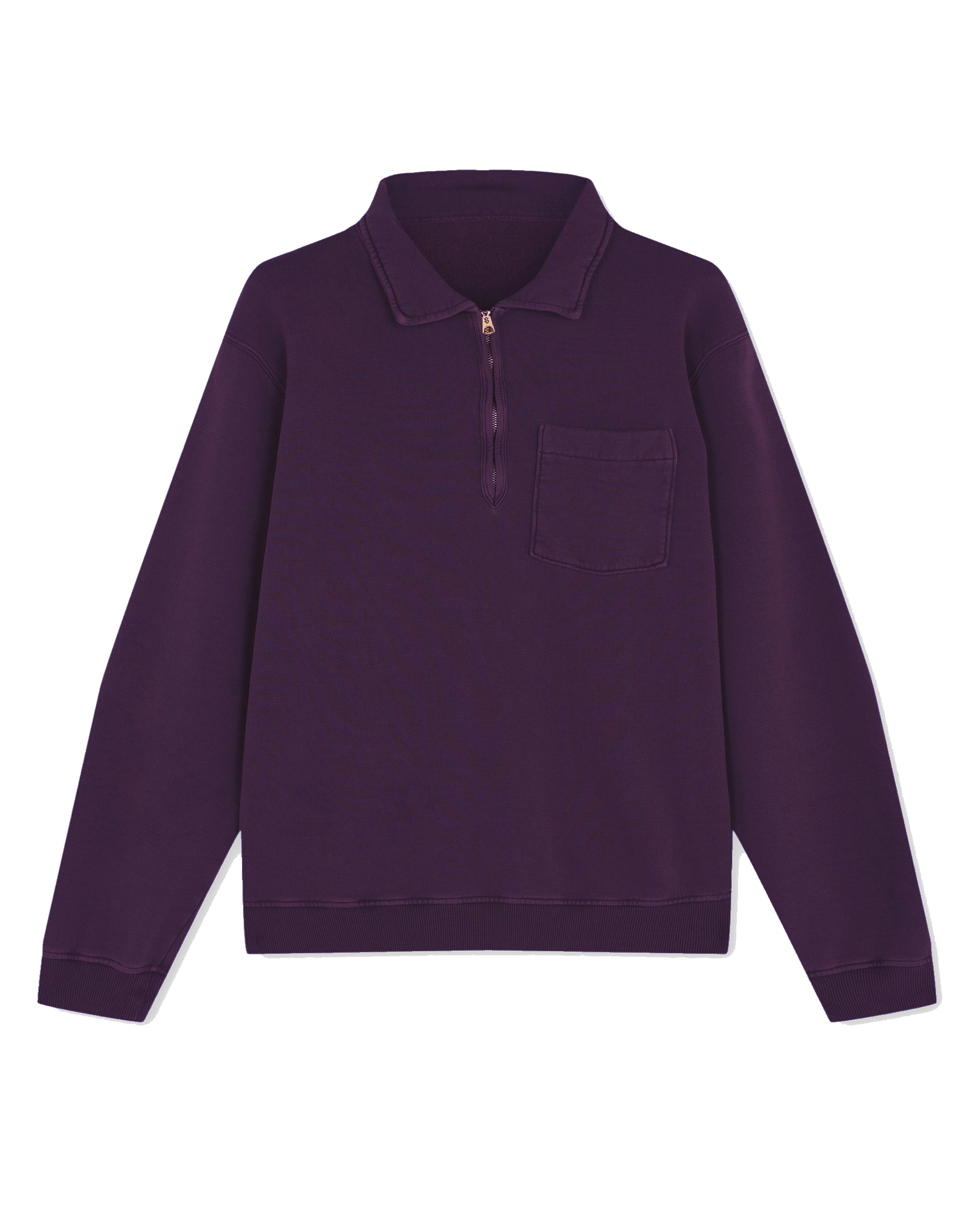 Yale Felpa In Cotone Felpato Con Colletto E Zip