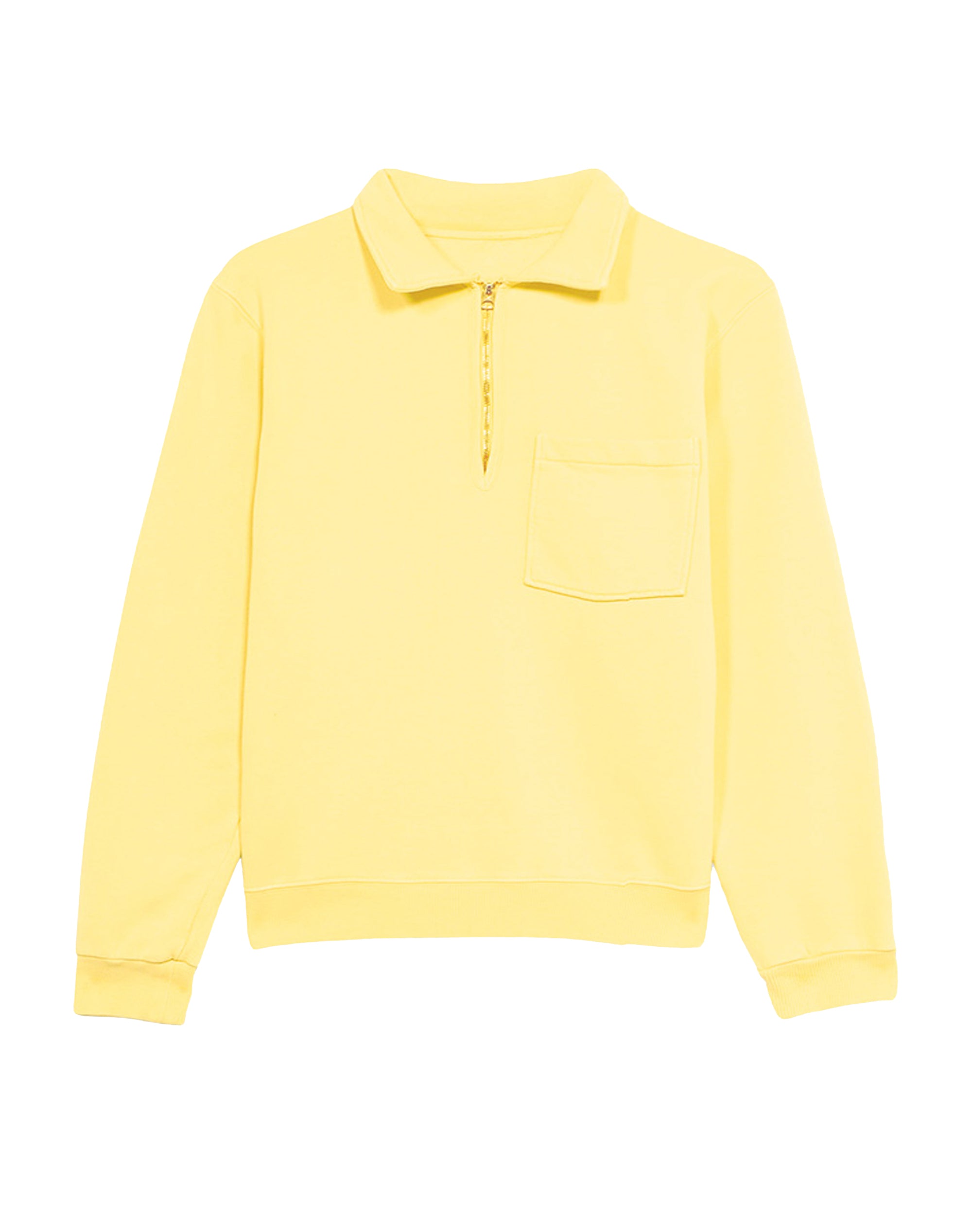 Yale Felpa In Cotone Felpato Con Colletto E Zip