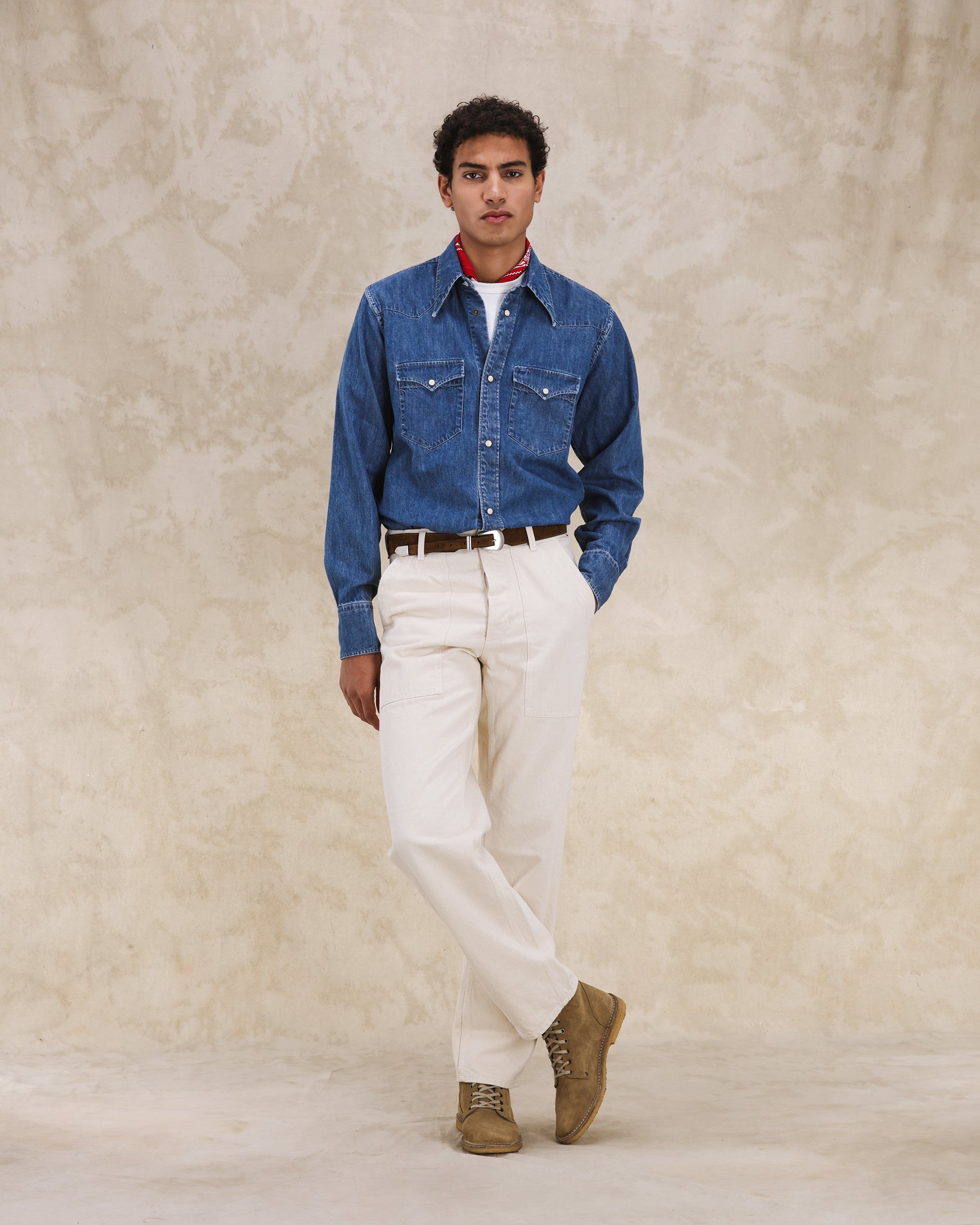 Yellowstone Camicia In Denim Stone Wash