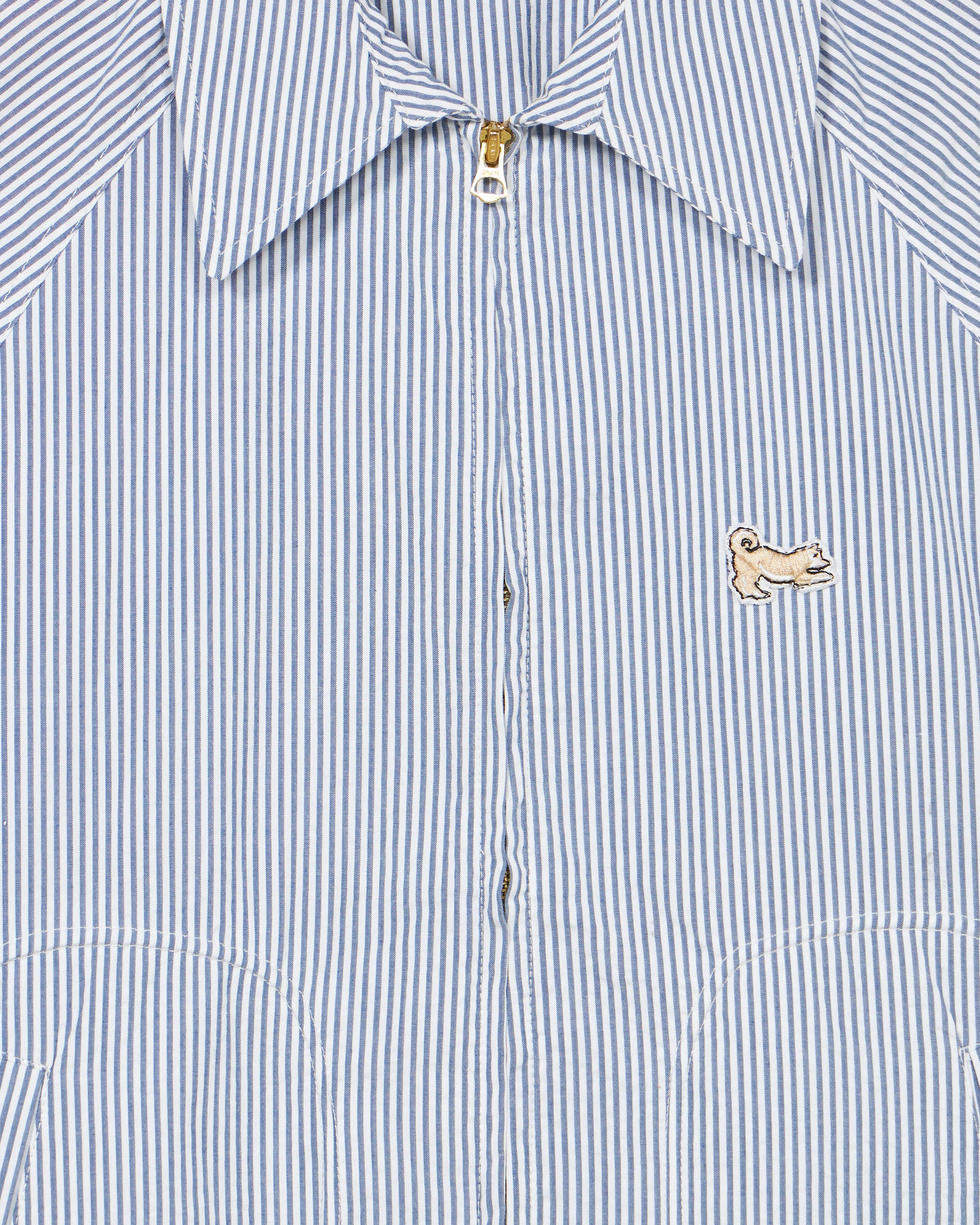 Zuma Giacca con Zip in Cotone Gessato